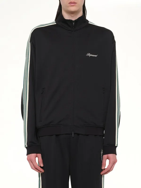 Taped Track Jacket in Jet Black sold by MARAIS