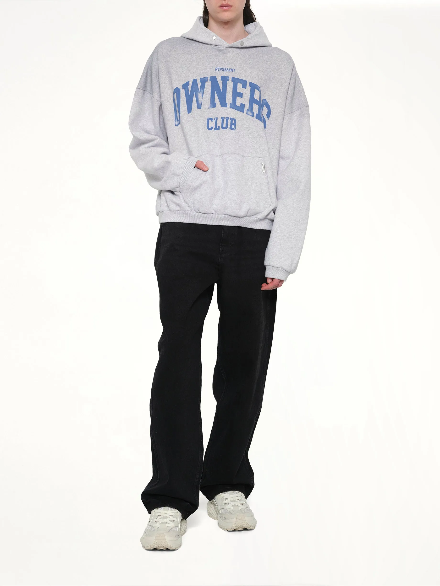 Represent Owners Club Hoodie in Sprayed Ice Grey Marl sold by MARAIS product image thumbnail 4