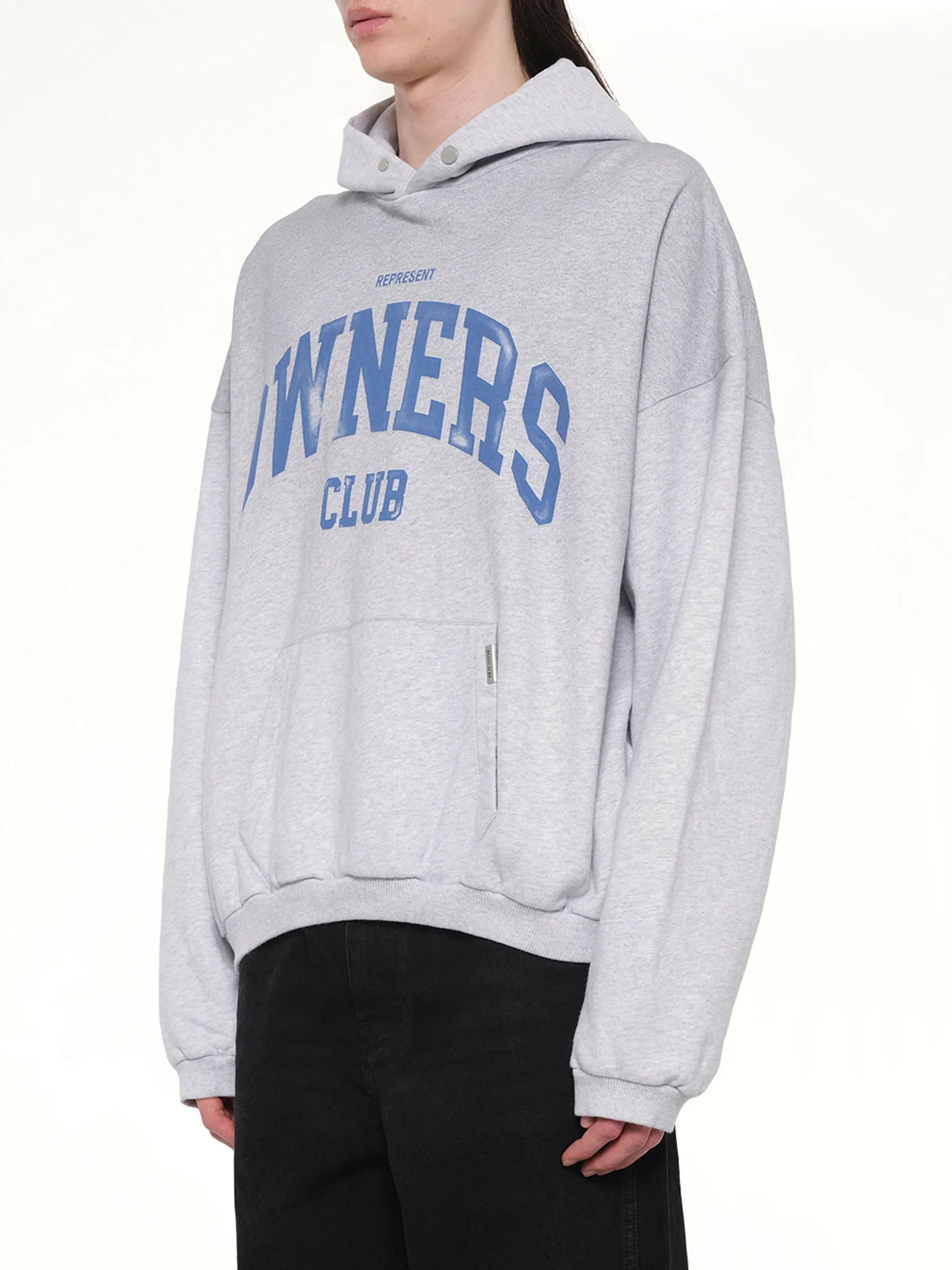 Represent Owners Club Hoodie in Sprayed Ice Grey Marl sold by MARAIS product image thumbnail 3