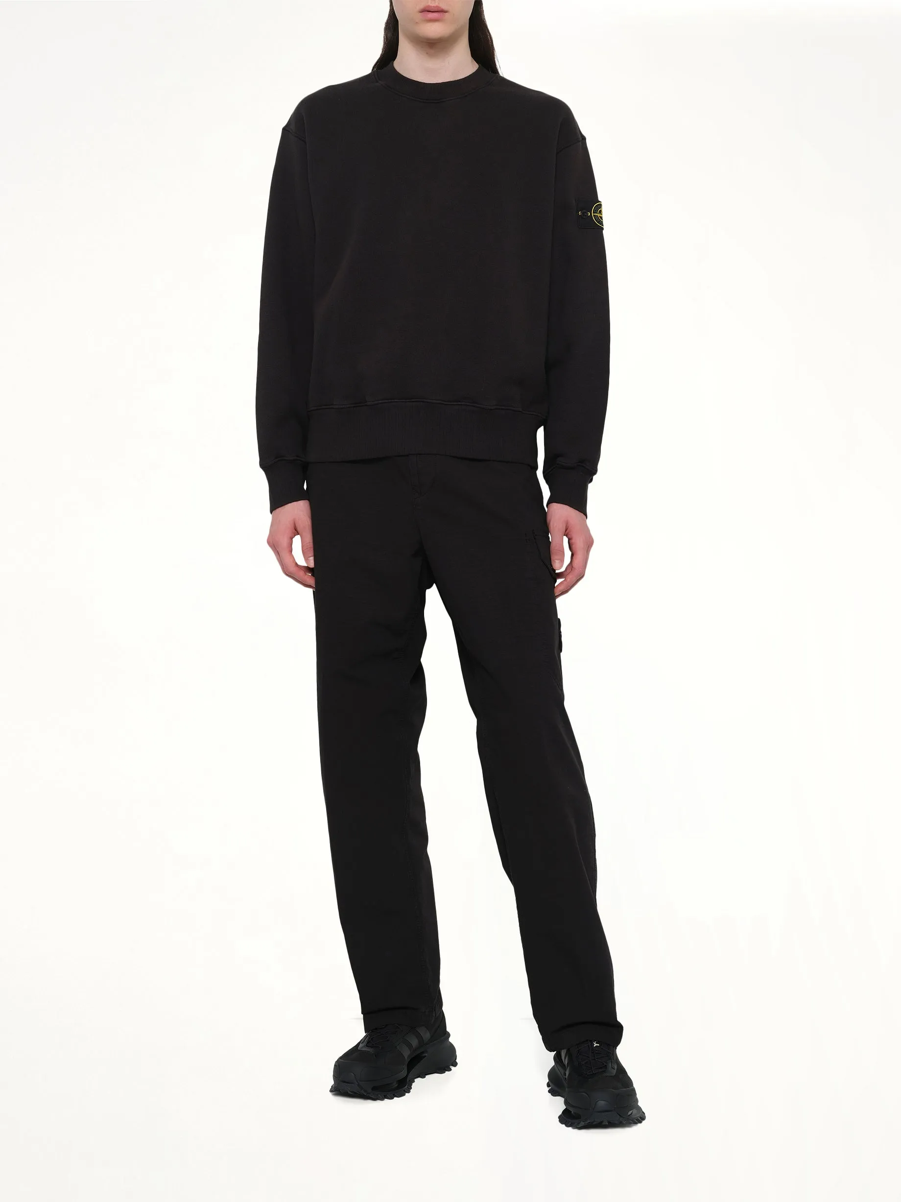 610002 Heavy Cotton Fleece Sweatshirt in Black sold by MARAIS product image thumbnail 4