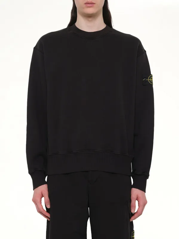 610002 Heavy Cotton Fleece Sweatshirt in Black sold by MARAIS