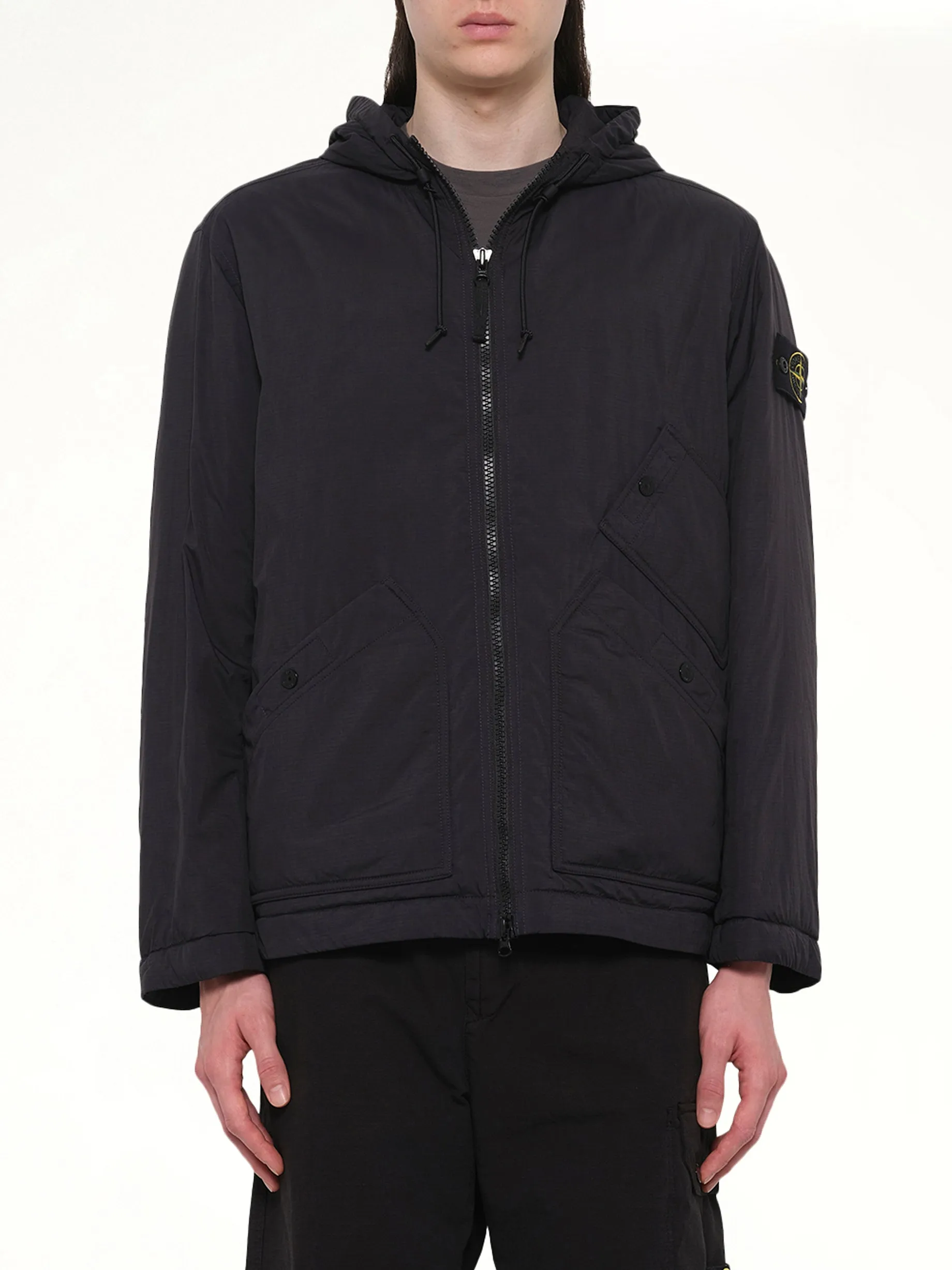 4100018 Ripstop Short Parka in Black sold by MARAIS