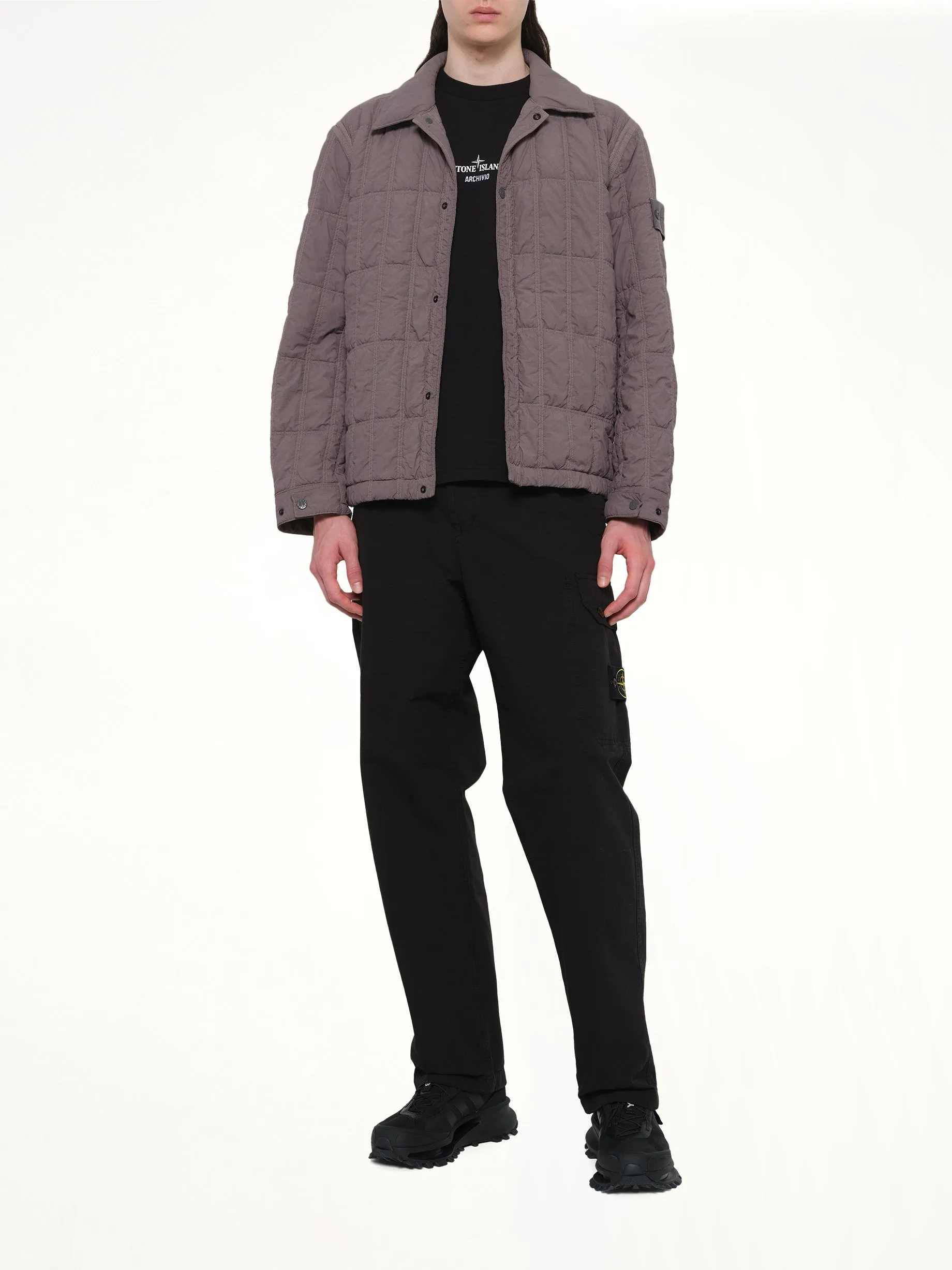 410009 Nylon Smerigliato Jacket in Dark Grey sold by MARAIS product image thumbnail 4