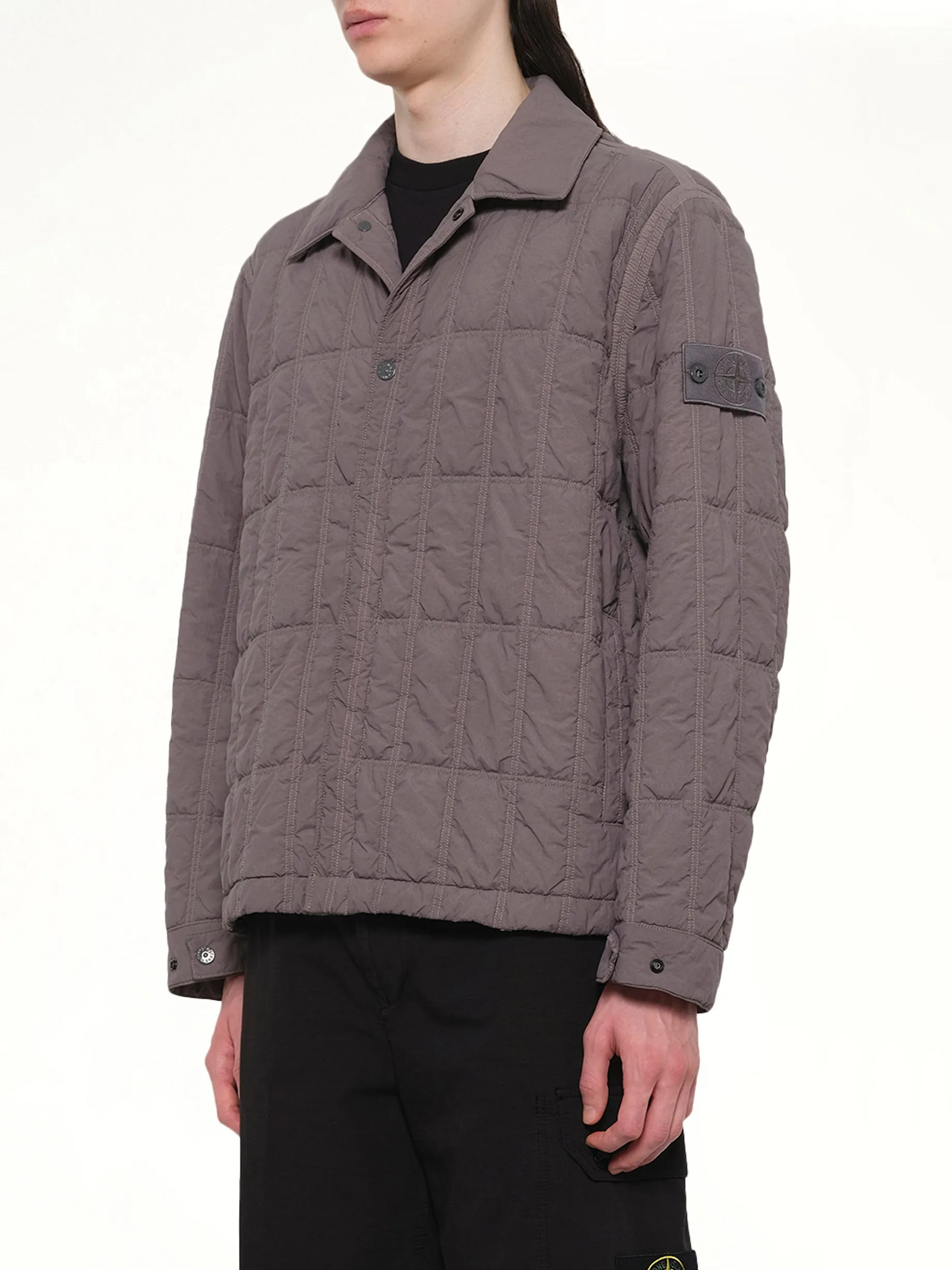 410009 Nylon Smerigliato Jacket in Dark Grey sold by MARAIS product image thumbnail 3