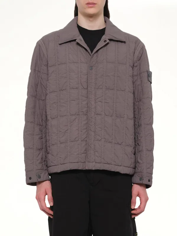 410009 Nylon Smerigliato Jacket in Dark Grey sold by MARAIS