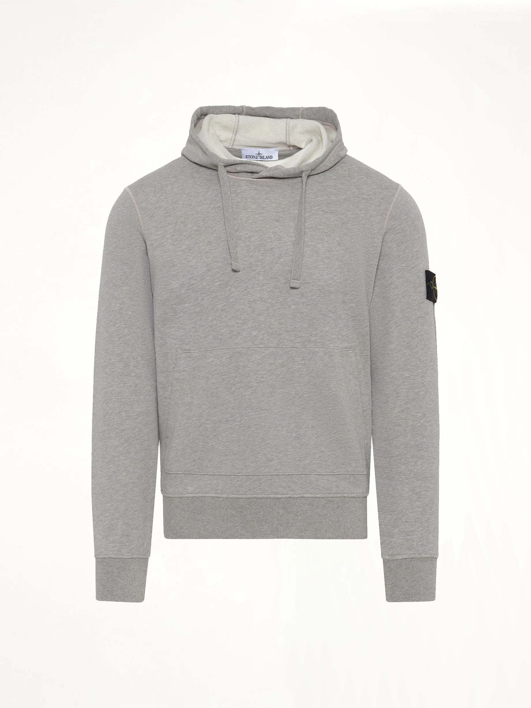 610006 Washed Cotton Fleece Hoodie in Melange Grey sold by MARAIS product image thumbnail 2