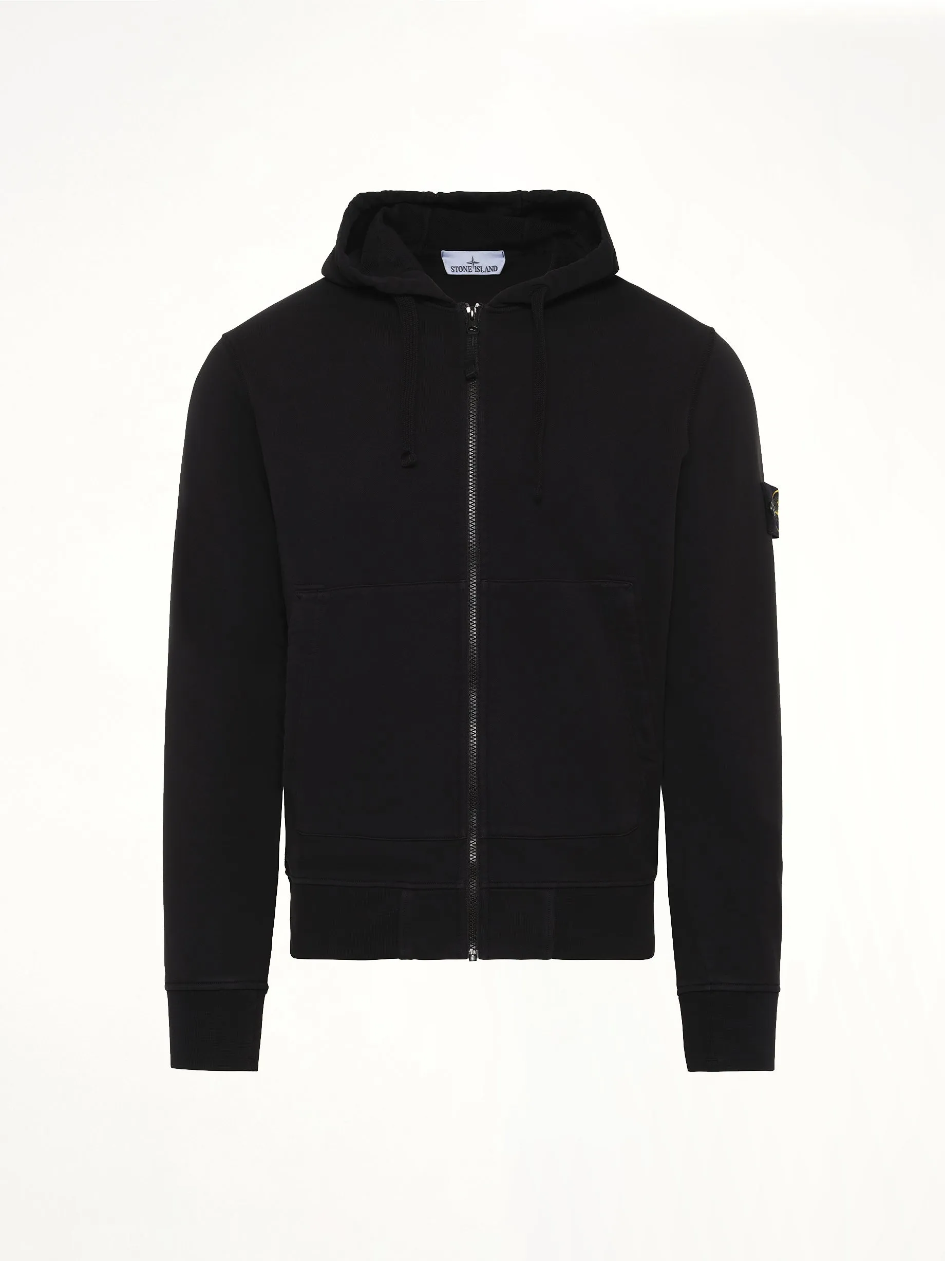 6100061 Cotton Fleece Hoodie in Black sold by MARAIS product image thumbnail 2