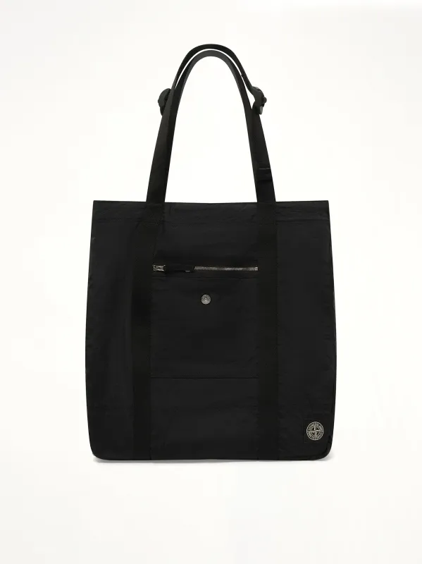 920001 Coated Nylon Tote Bag in Black sold by MARAIS