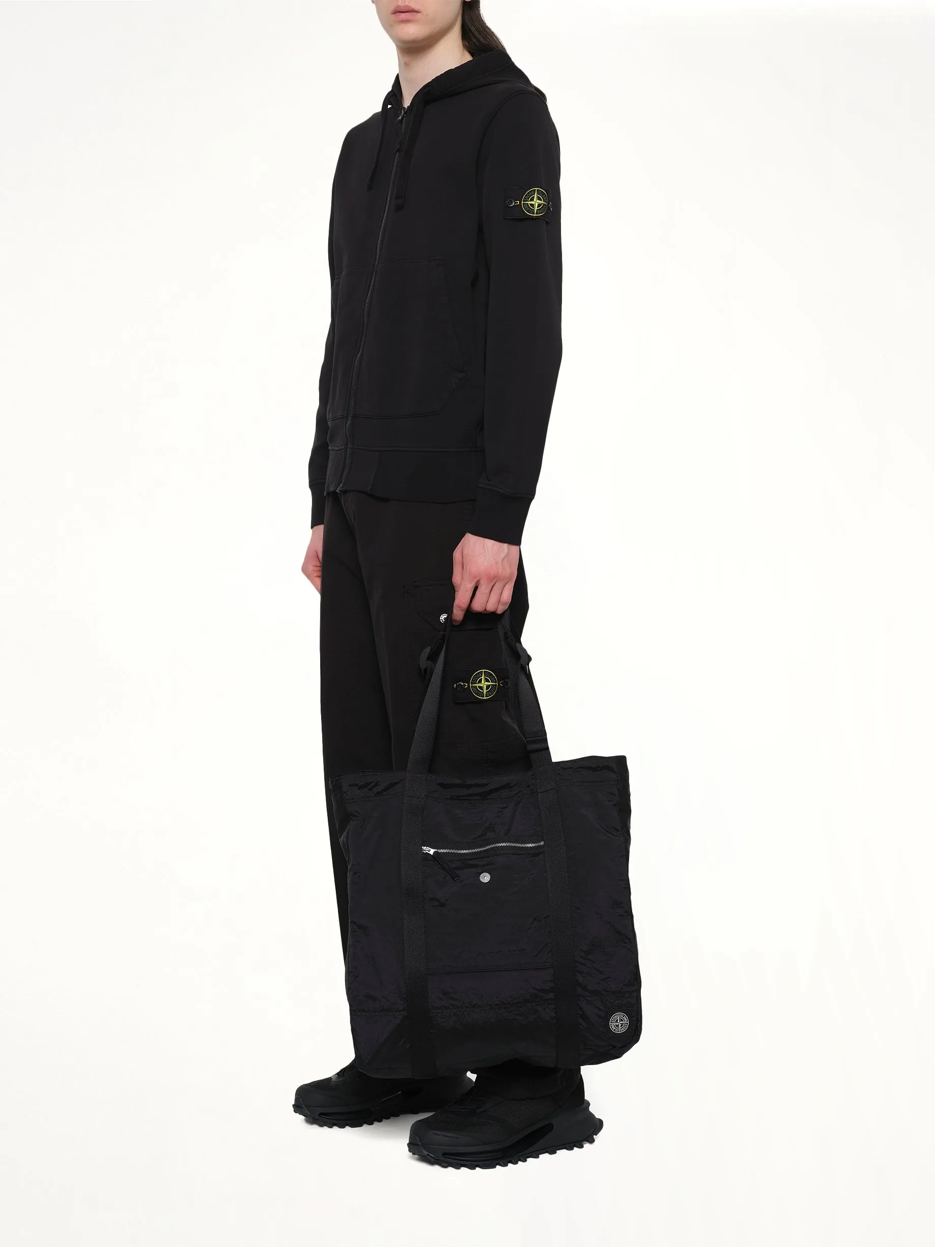 920001 Coated Nylon Tote Bag in Black sold by MARAIS product image thumbnail 4
