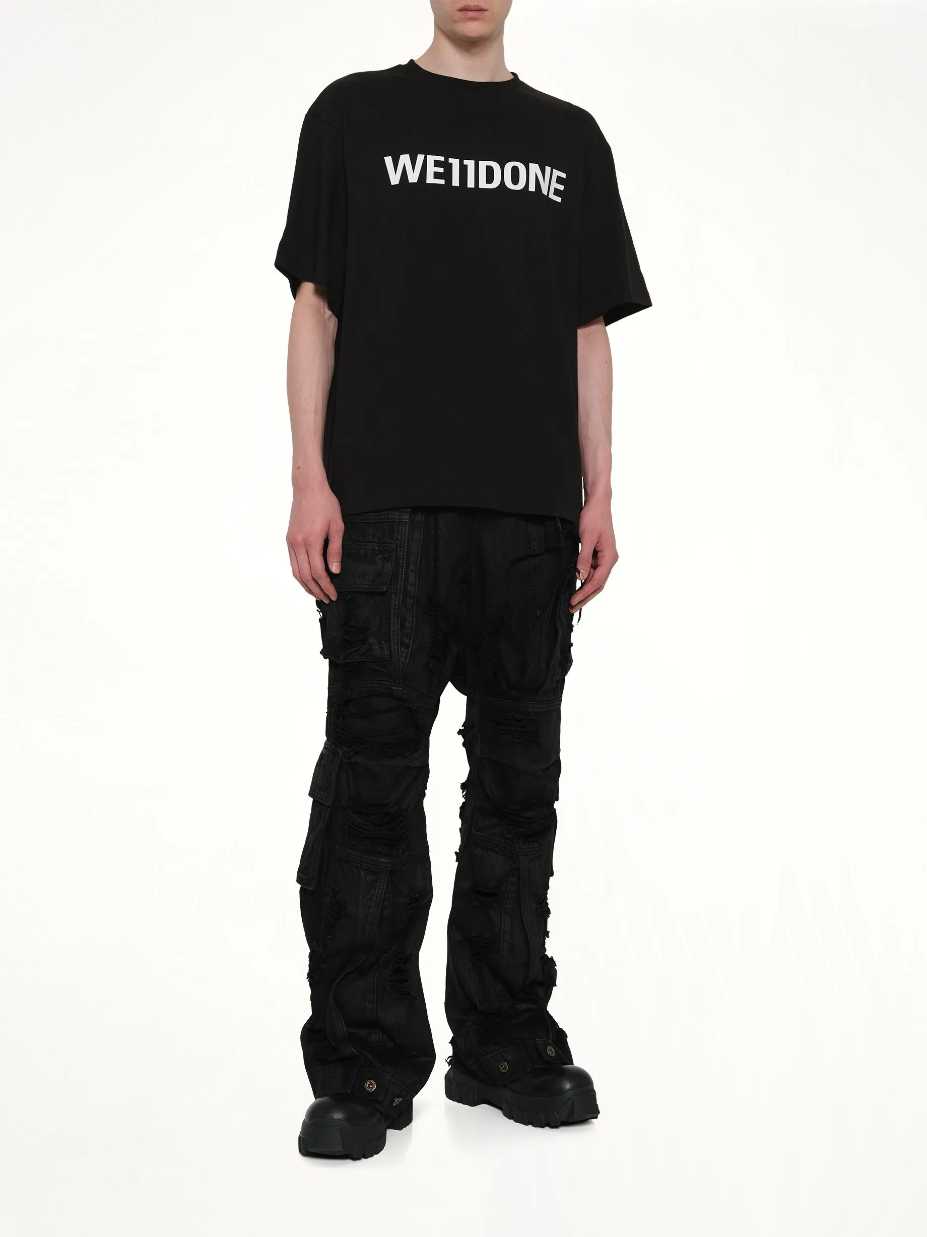 Logo Loose-Fit T-Shirt in Black sold by MARAIS product image thumbnail 4