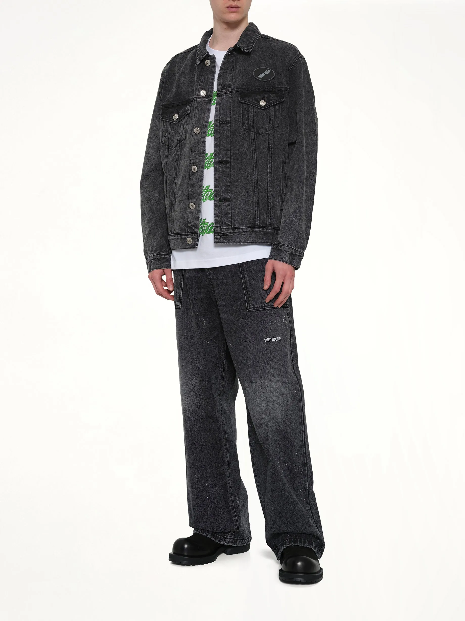 Oversized Denim Jacket in Washed Black sold by MARAIS product image thumbnail 4