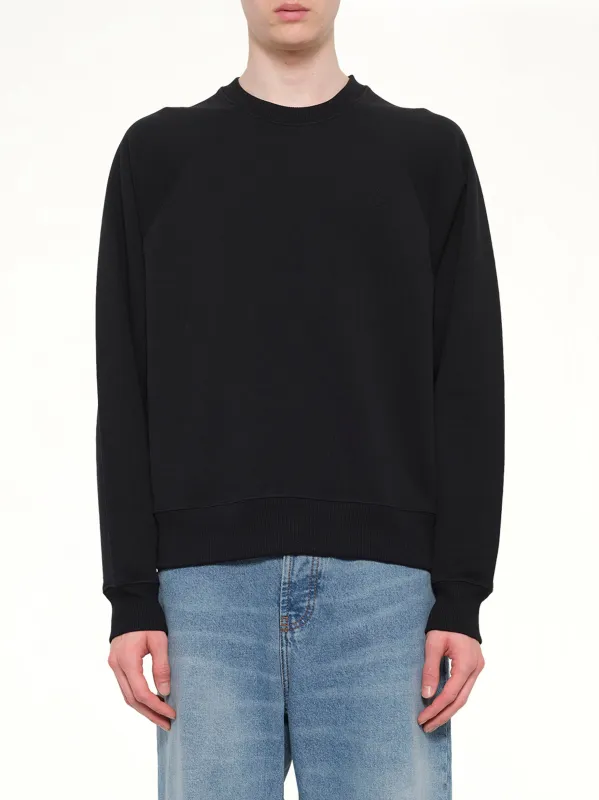 Small Embossed ADC Sweatshirt in Black sold by MARAIS