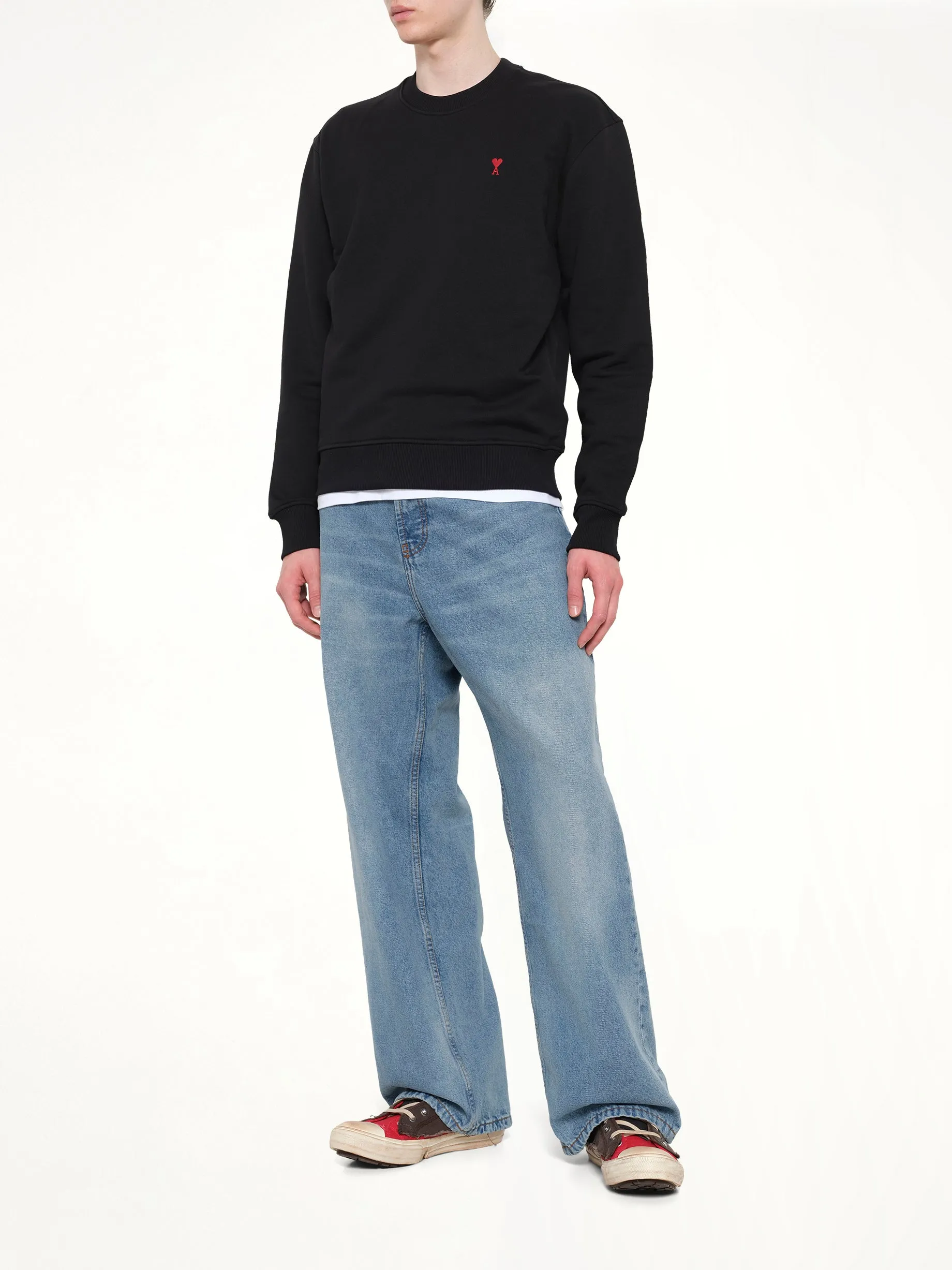 Red Ami De Coeur Sweatshirt in Black sold by MARAIS product image thumbnail 4