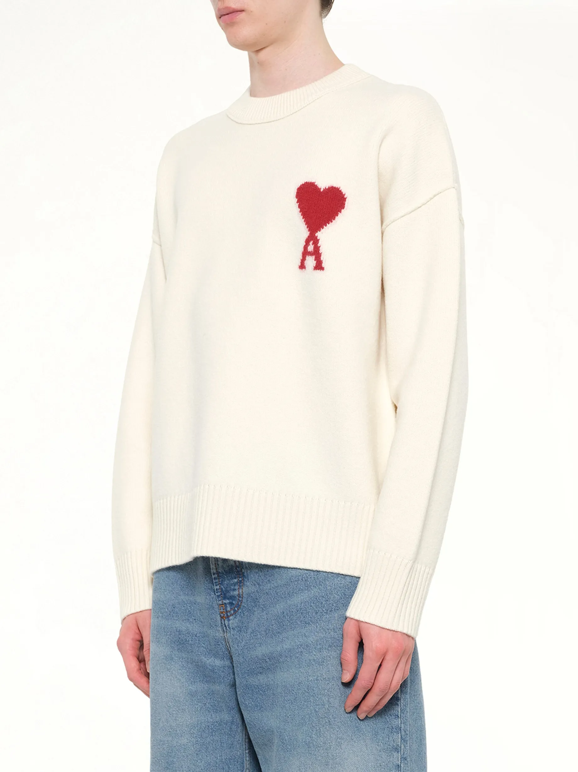 Red Ami De Coeur Sweater in Cream sold by MARAIS product image thumbnail 3