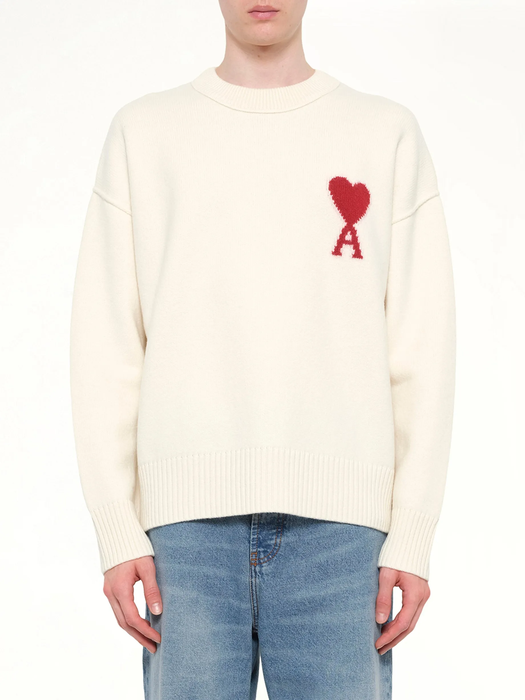 Red Ami De Coeur Sweater in Cream sold by MARAIS product image thumbnail 2