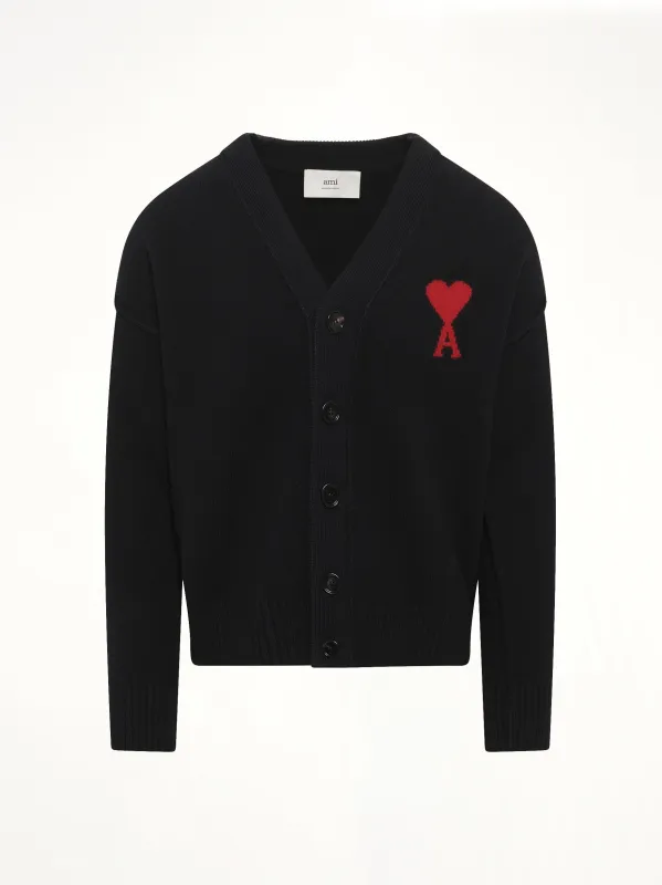 Red Ami De Coeur Cardigan in Black sold by MARAIS