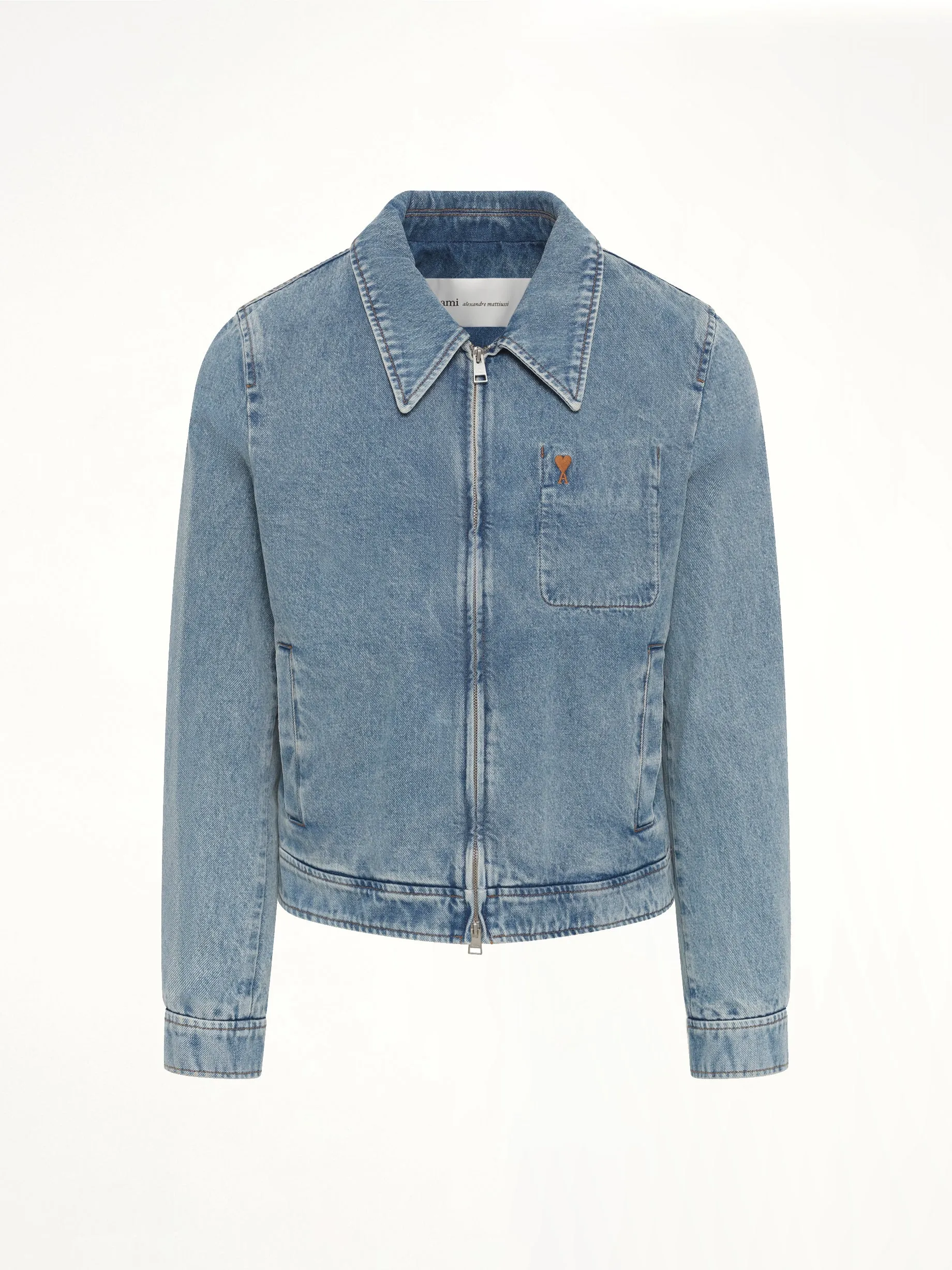 Contrasted ADC Denim Jacket in Blue sold by MARAIS product image thumbnail 2