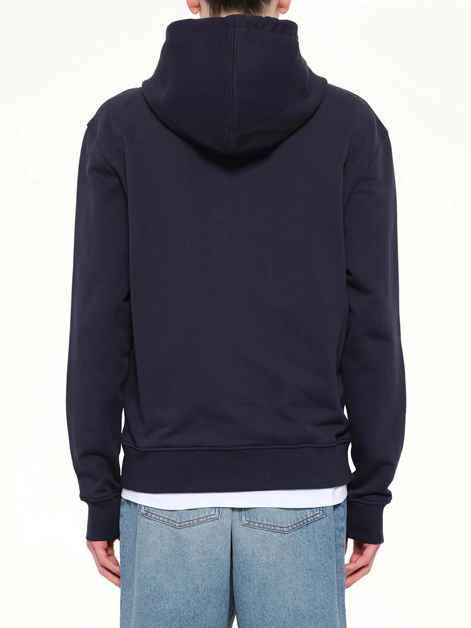Red Ami De Coeur Zip Hoodie in Navy sold by MARAIS product image thumbnail 5