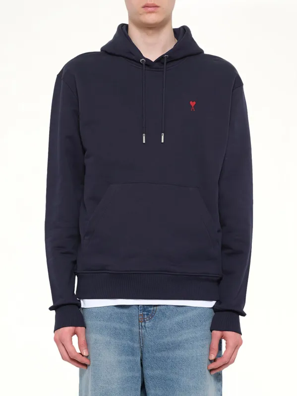 Red Ami De Coeur Hoodie in Navy sold by MARAIS