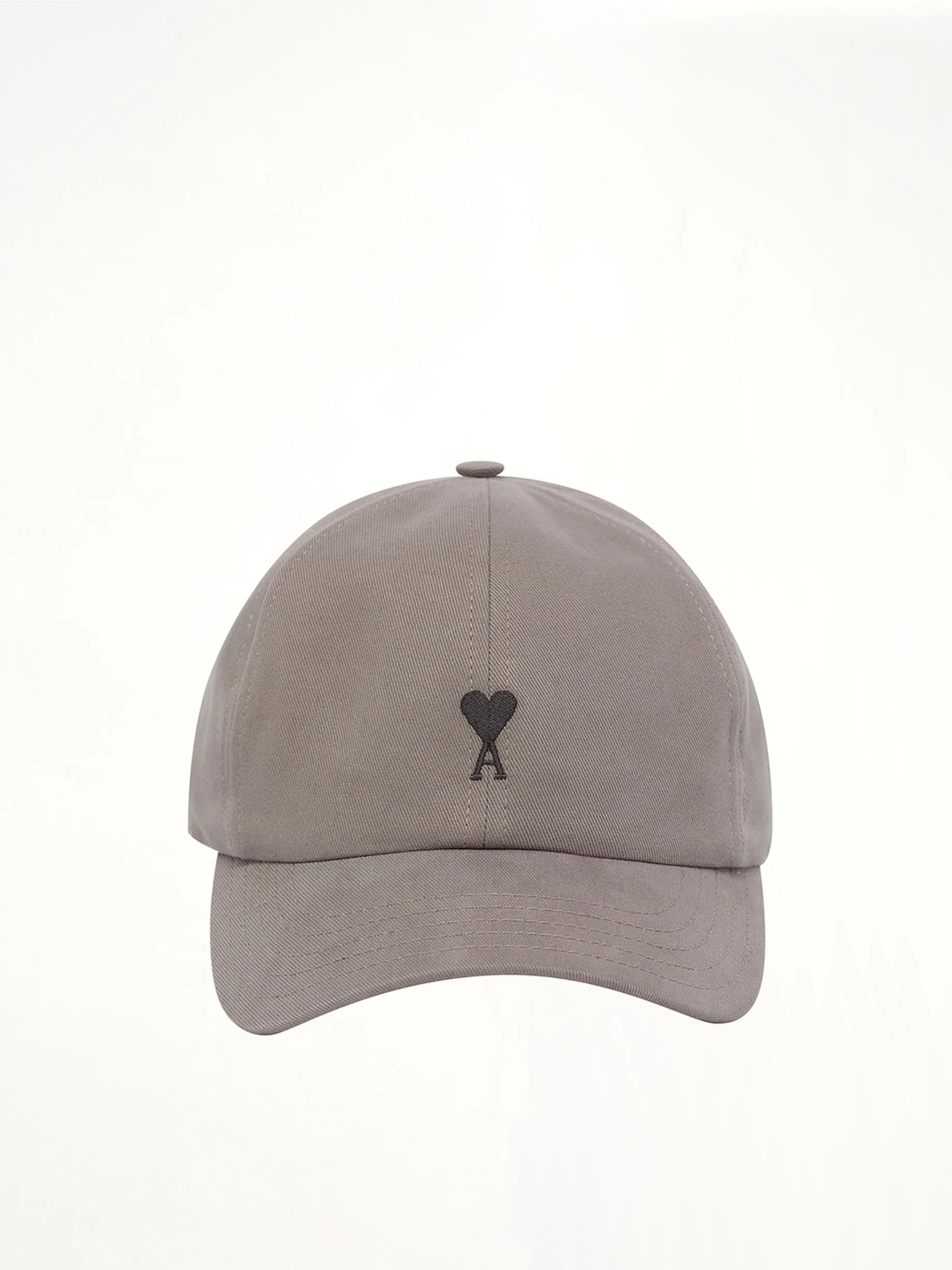 Black Ami De Coeur Embroidery Cap in Carbon sold by MARAIS