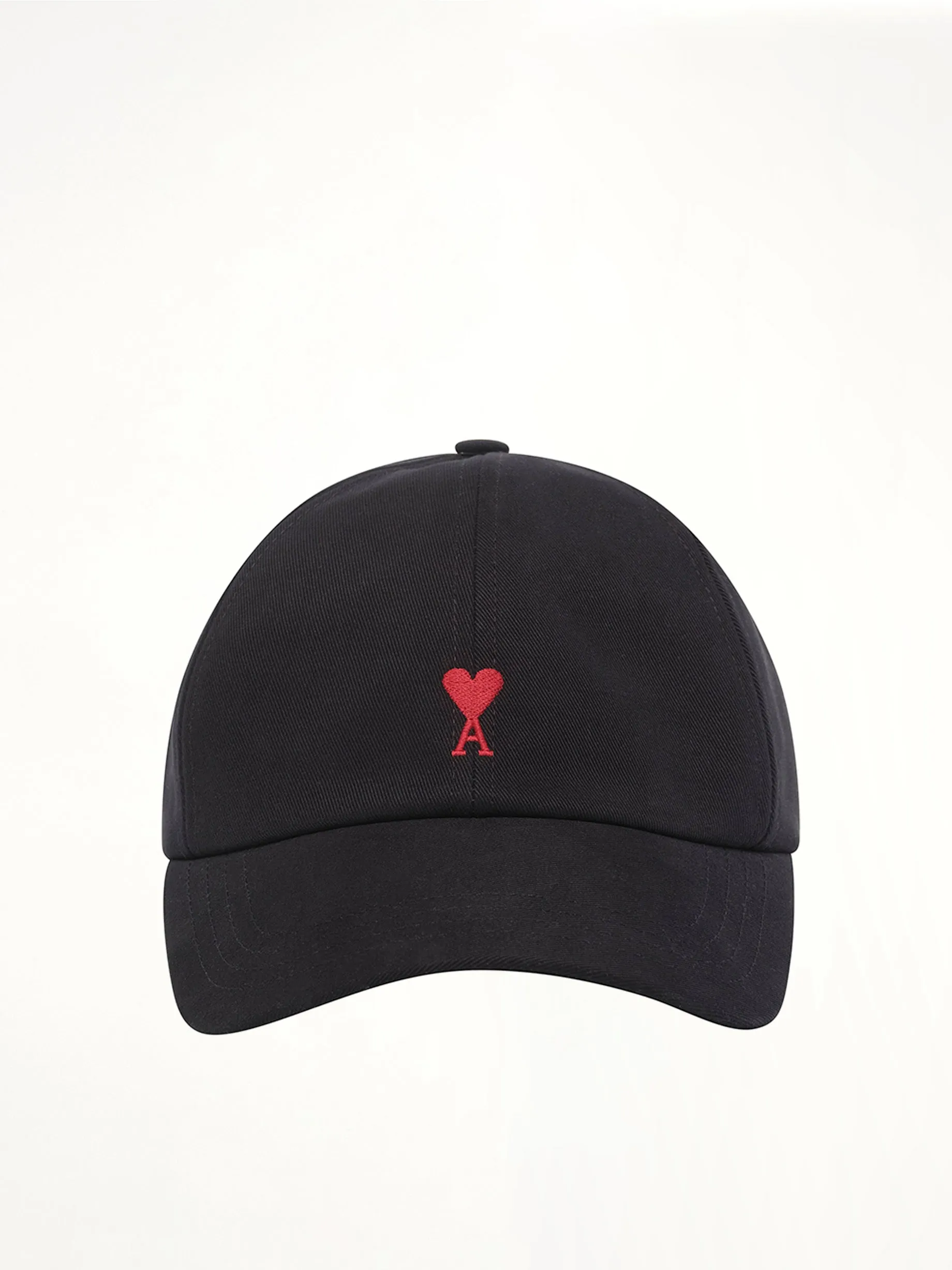 Red Ami De Coeur Embroidery Cap in Black sold by MARAIS
