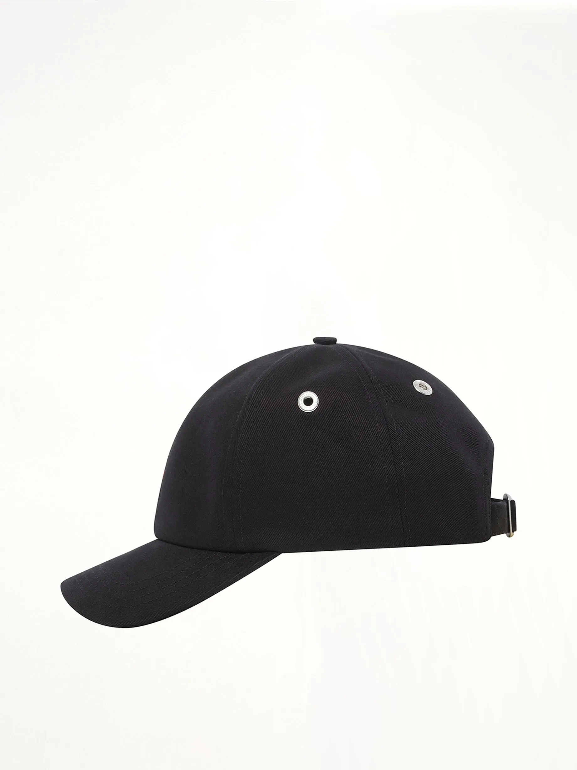 Red Ami De Coeur Embroidery Cap in Black sold by MARAIS product image thumbnail 2