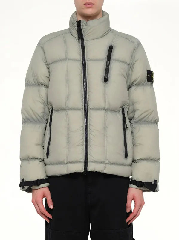 4100017 Light Nylon Tela Puffer in Green sold by MARAIS