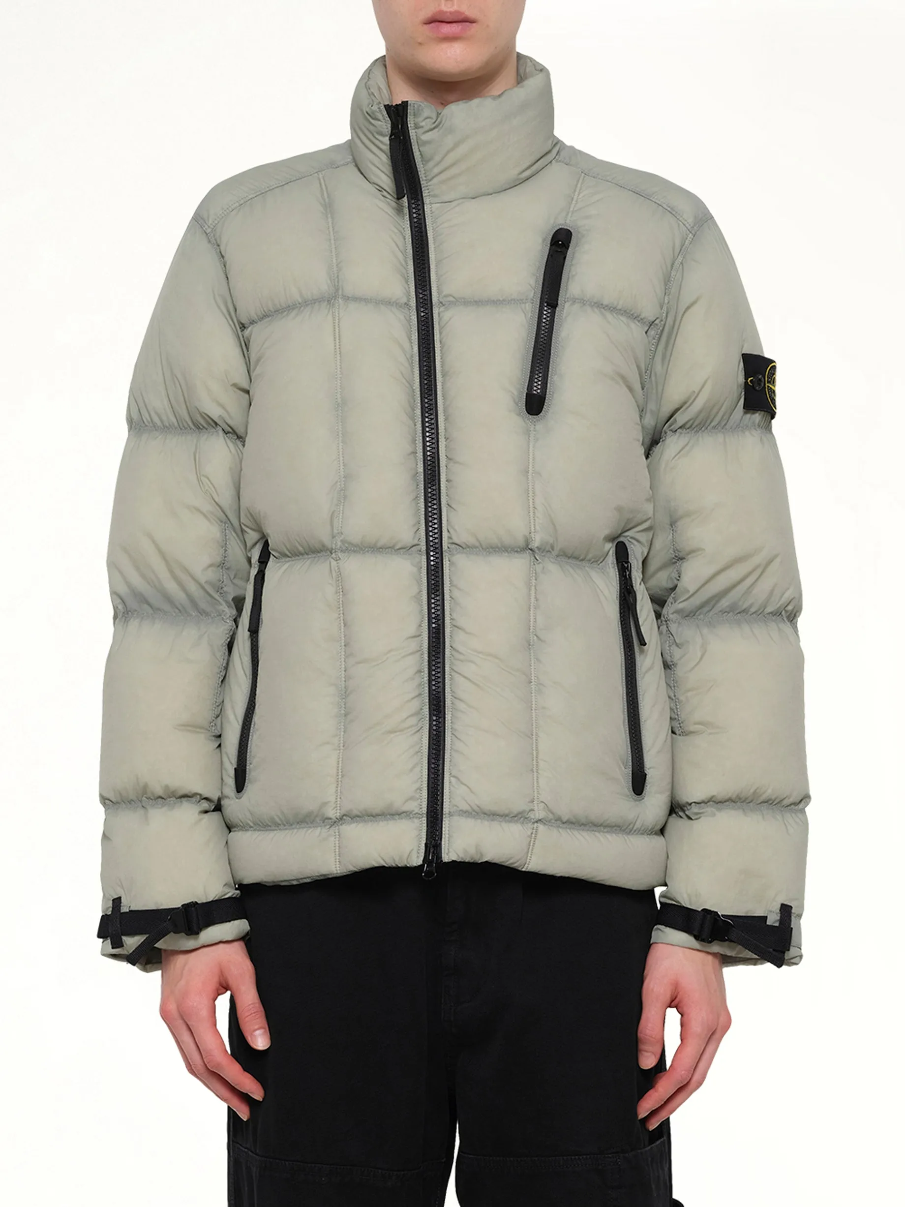 4100017 Light Nylon Tela Puffer in Green sold by MARAIS