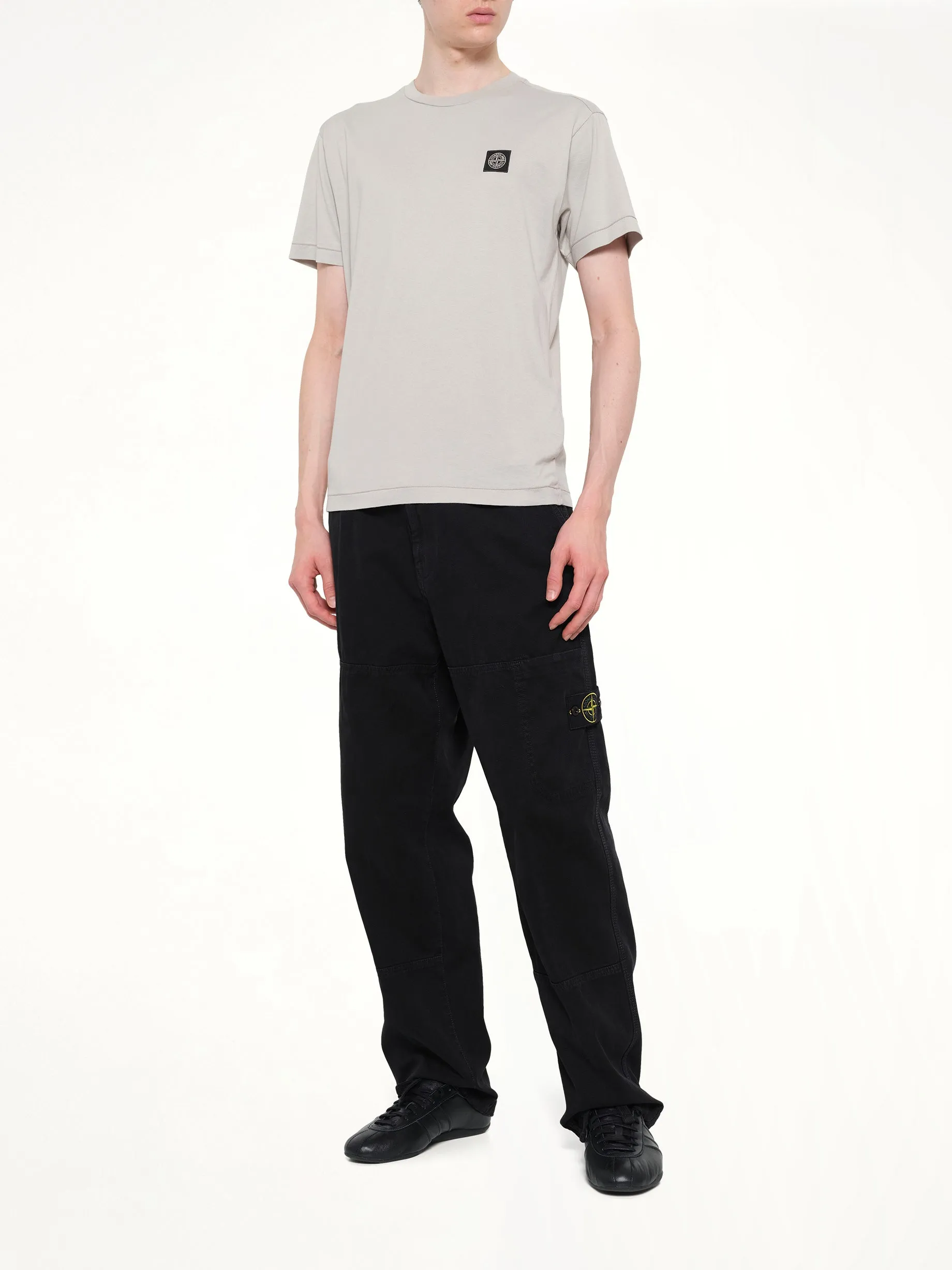 2100027 Logo Patch T-Shirt in Pearl Grey sold by MARAIS product image thumbnail 4