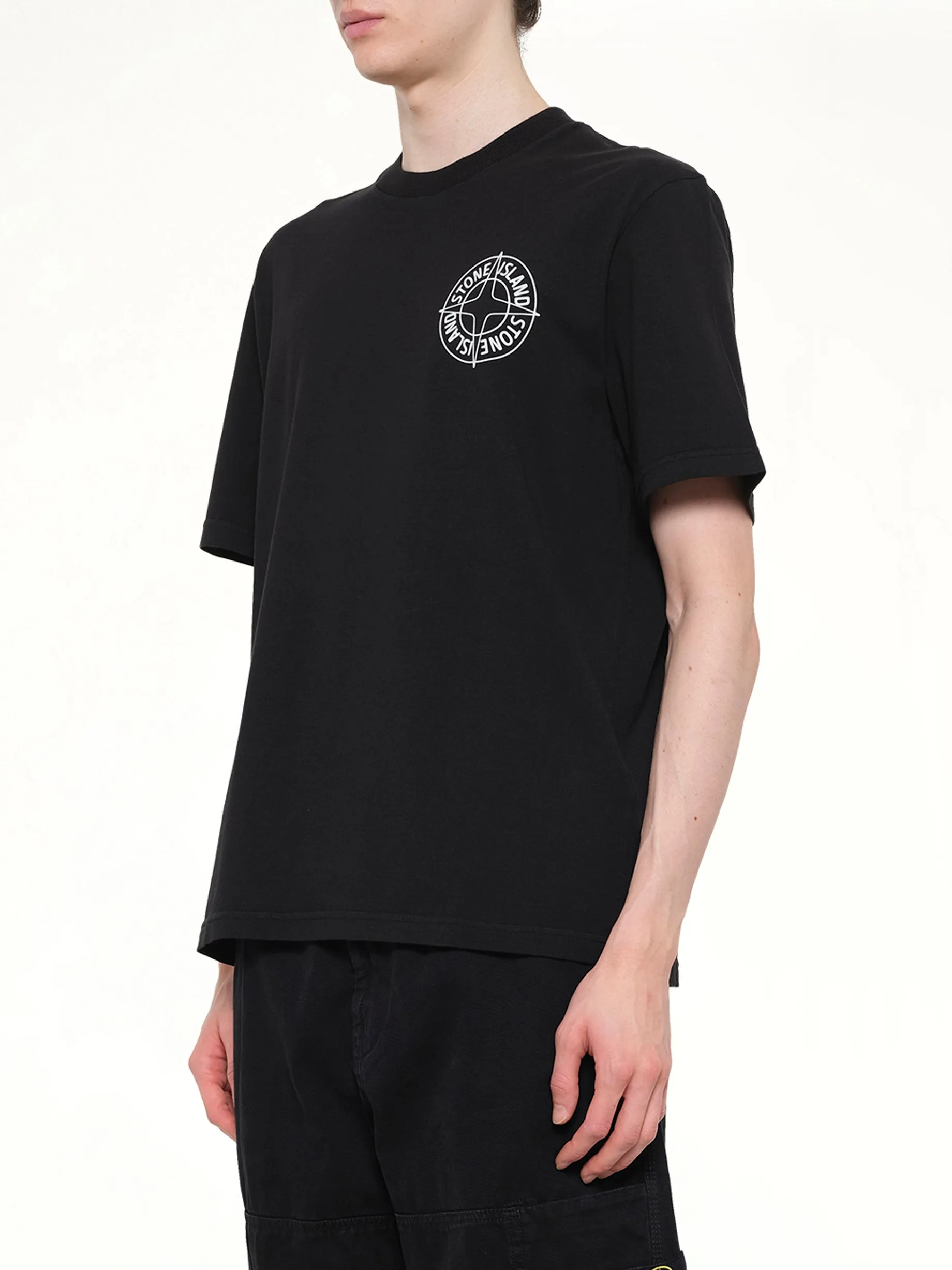 2100001 Chest Logo T-Shirt in Black sold by MARAIS product image thumbnail 3