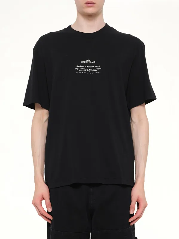 2100001 SS26 T-Shirt in Black sold by MARAIS