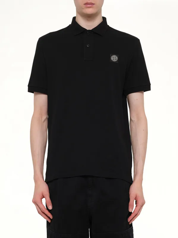 2200008 SS Polo in Black sold by MARAIS