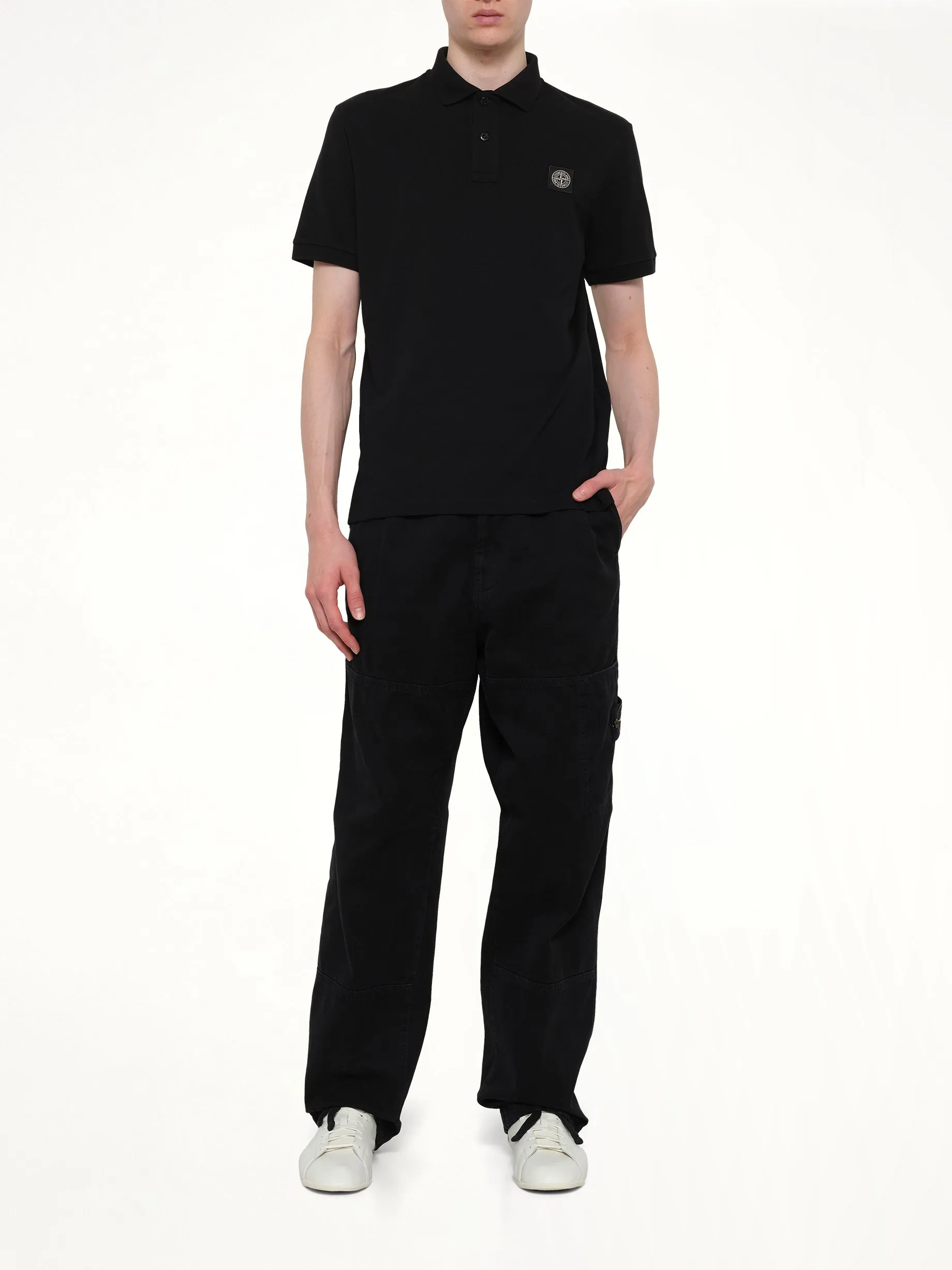 2200008 SS Polo in Black sold by MARAIS product image thumbnail 4