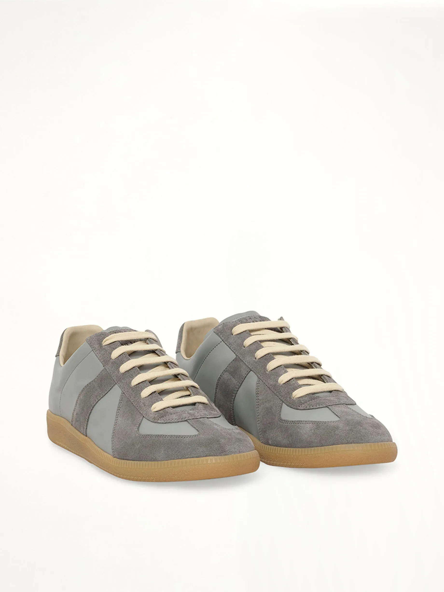 Replica Leather Sneaker in Ghost Grey sold by MARAIS product image thumbnail 2