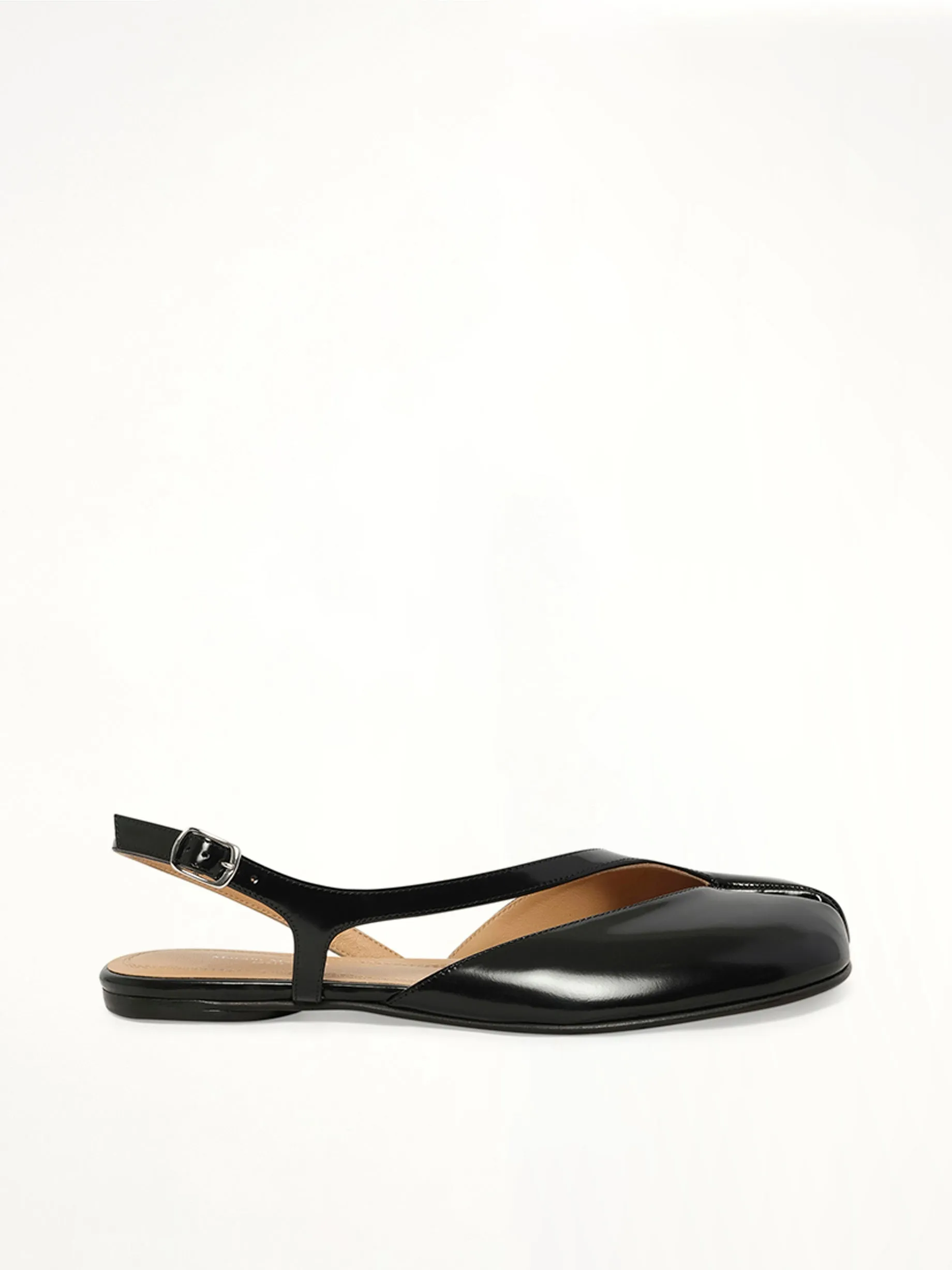 Tabi Flat Slingback in Black sold by MARAIS
