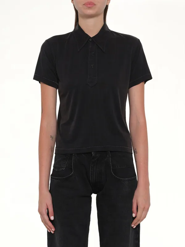 Polo Shirt in Black made by Maison Margiela