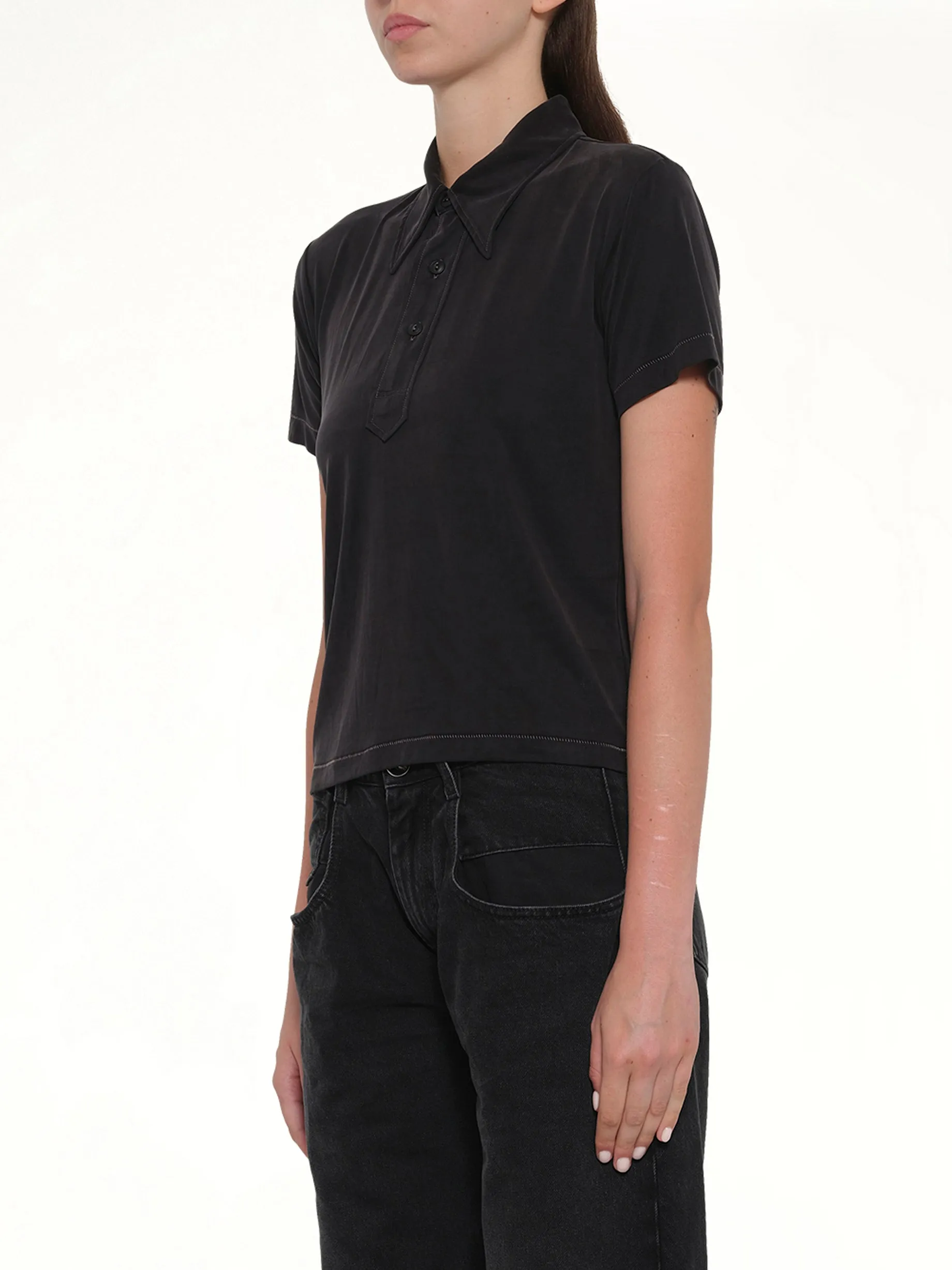 Polo Shirt in Black sold by MARAIS product image thumbnail 3