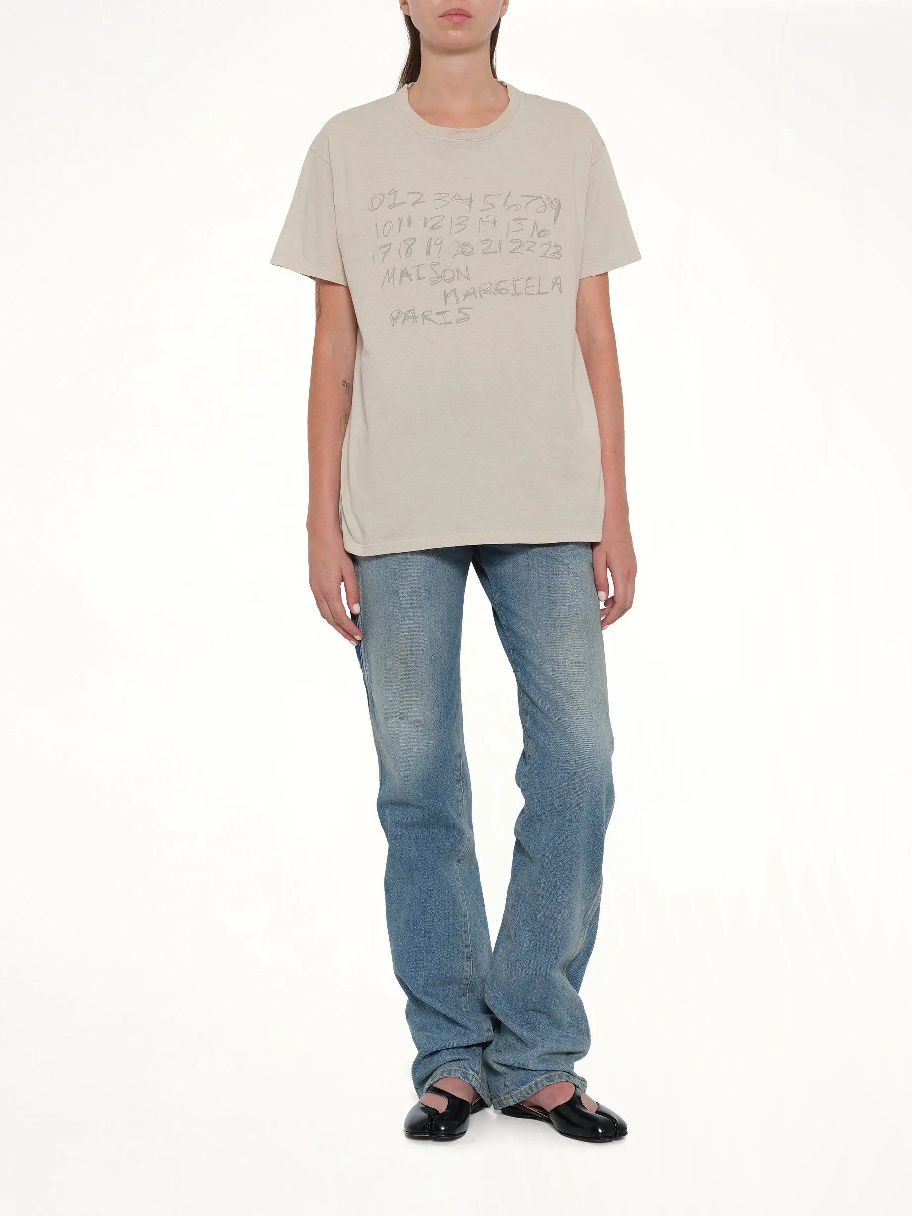 Straight 5 Pocket Jeans in Light Blue Indigo sold by MARAIS product image thumbnail 4