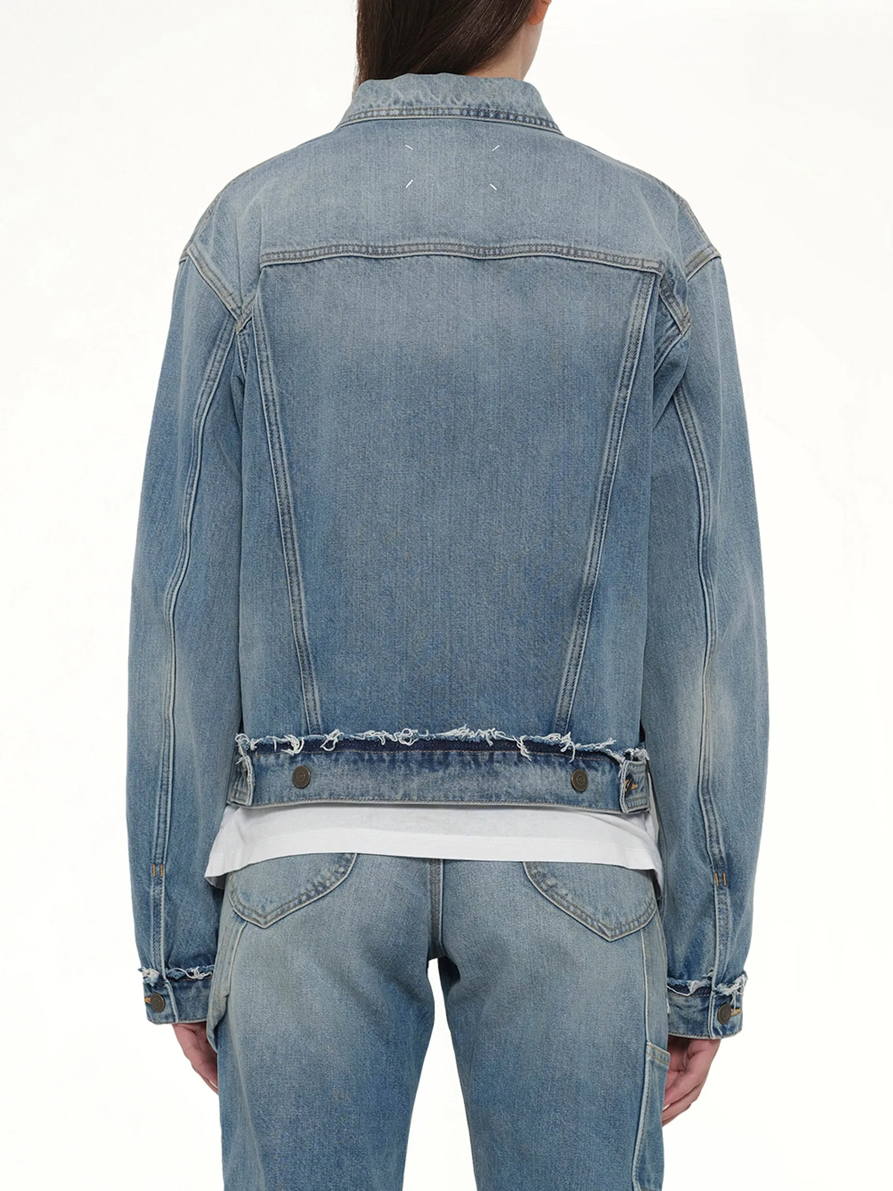 Denim Jacket in Light Blue Indigo sold by MARAIS product image thumbnail 5