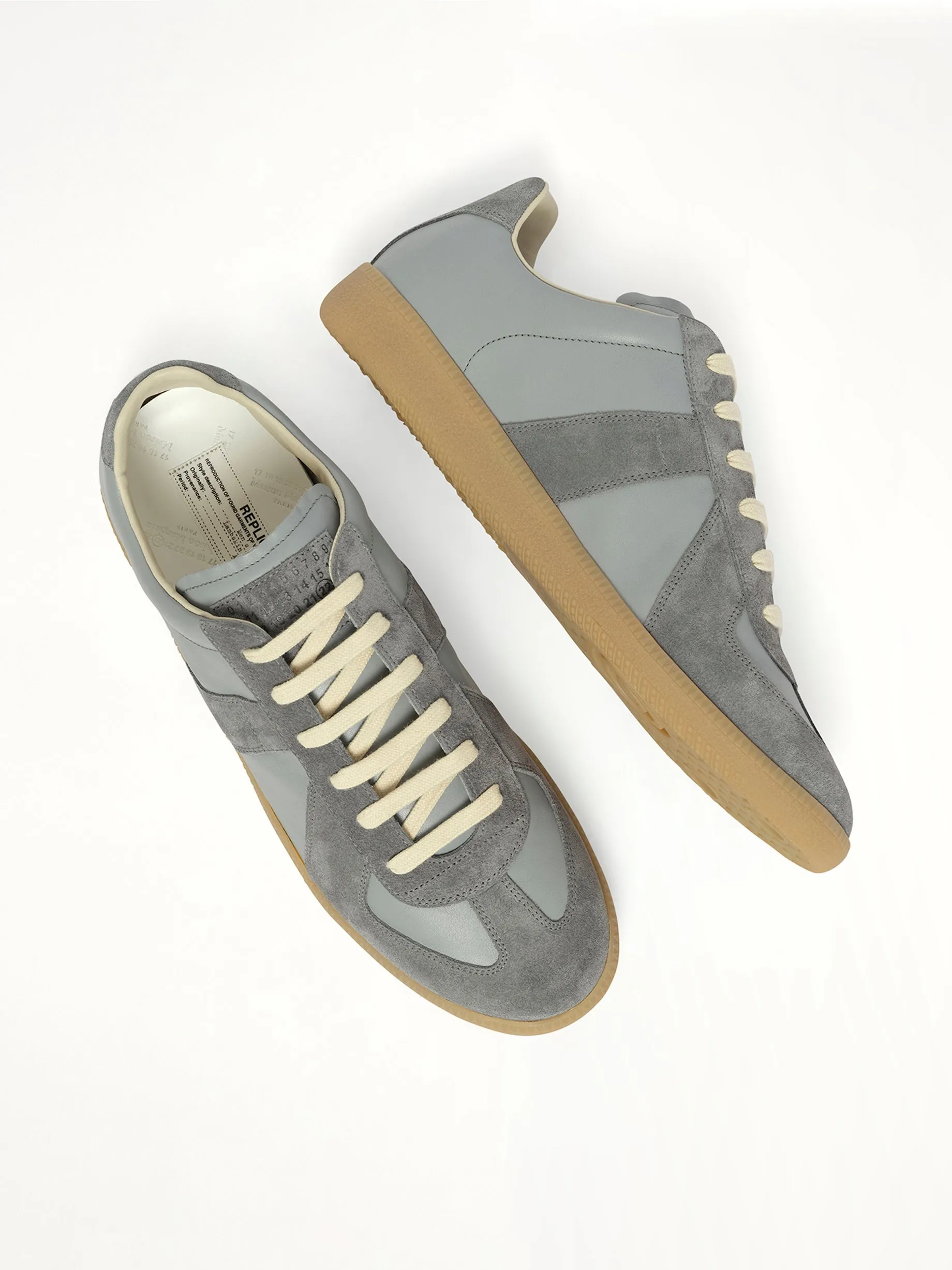 Replica Leather Sneaker in Ghost Gray sold by MARAIS product image thumbnail 4