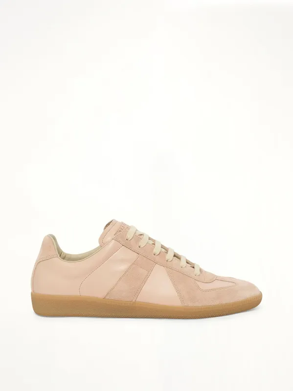 Replica Leather Sneaker in Almond Peach sold by MARAIS