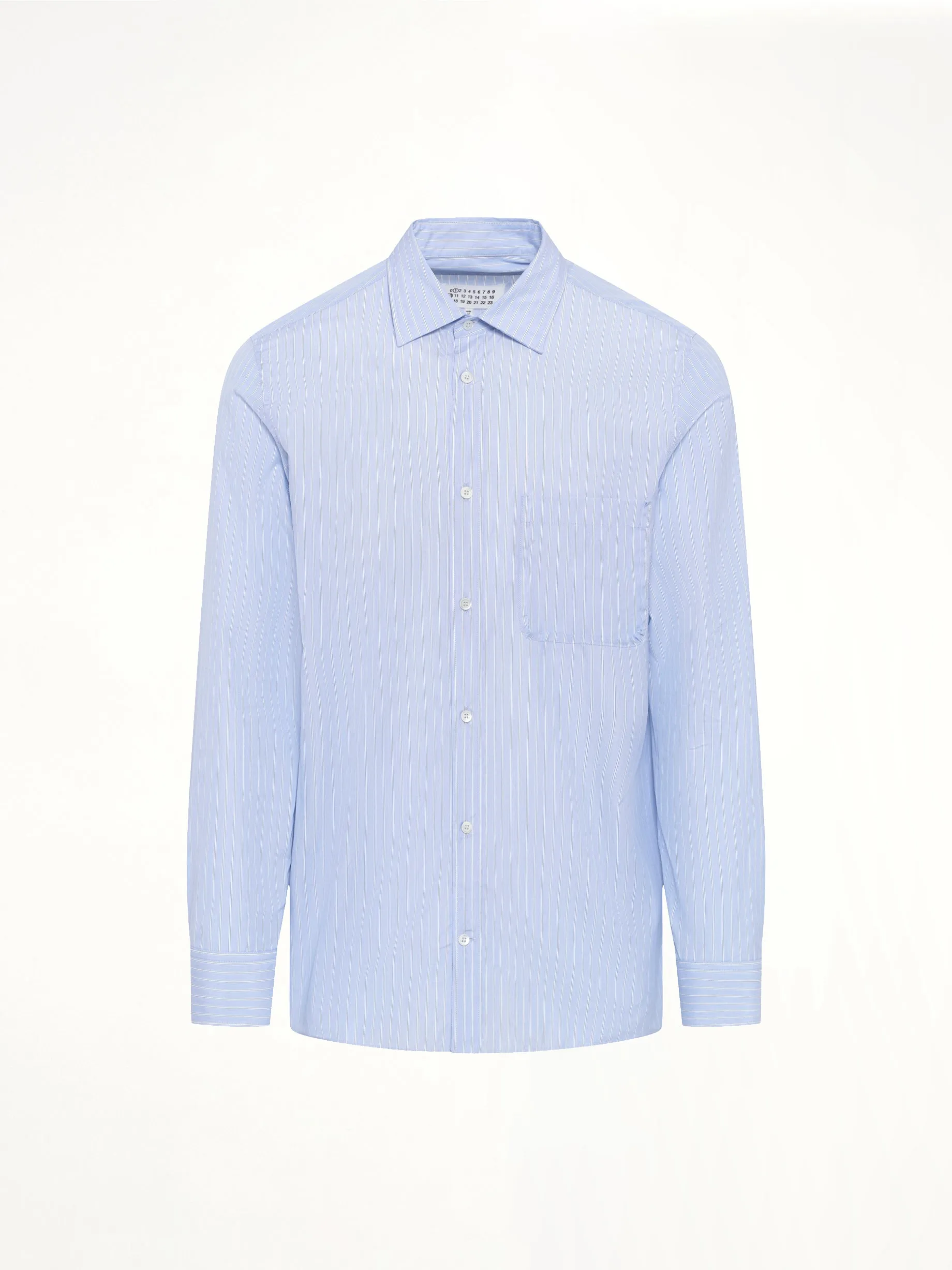 Stripe Long Sleeve Shirt in Blue sold by MARAIS product image thumbnail 2