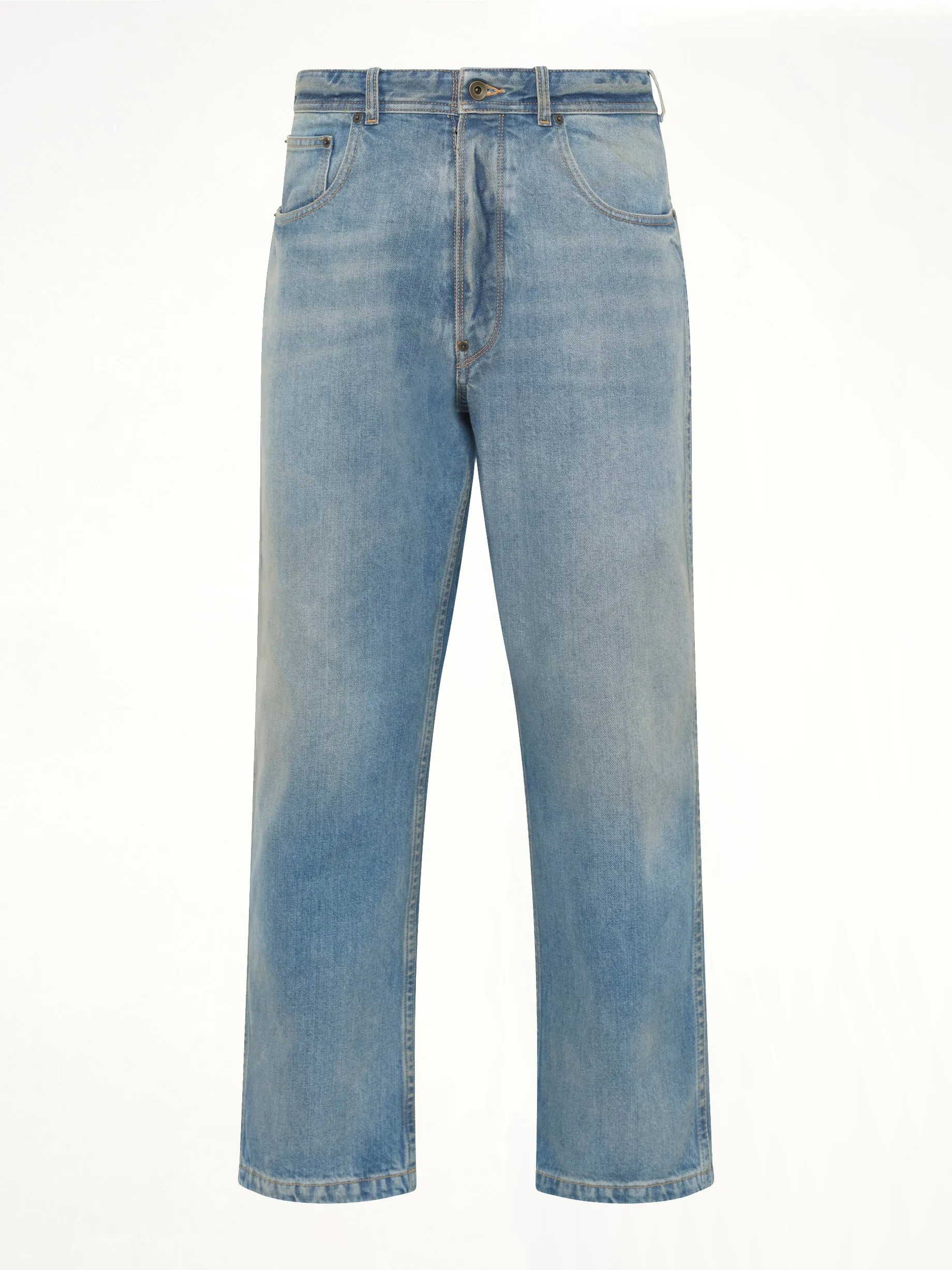 Cropped Denim Jeans in Washed Blue sold by MARAIS product image thumbnail 2