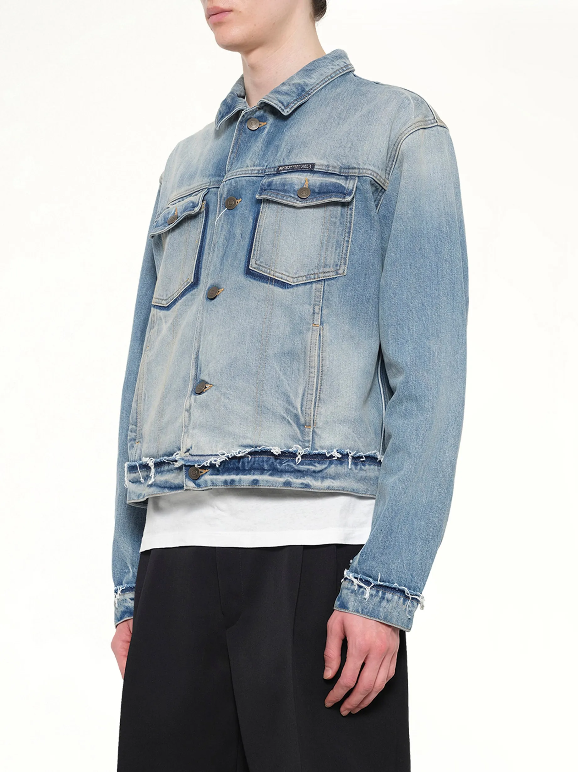 Washed Denim Jacket in Blue sold by MARAIS product image thumbnail 3