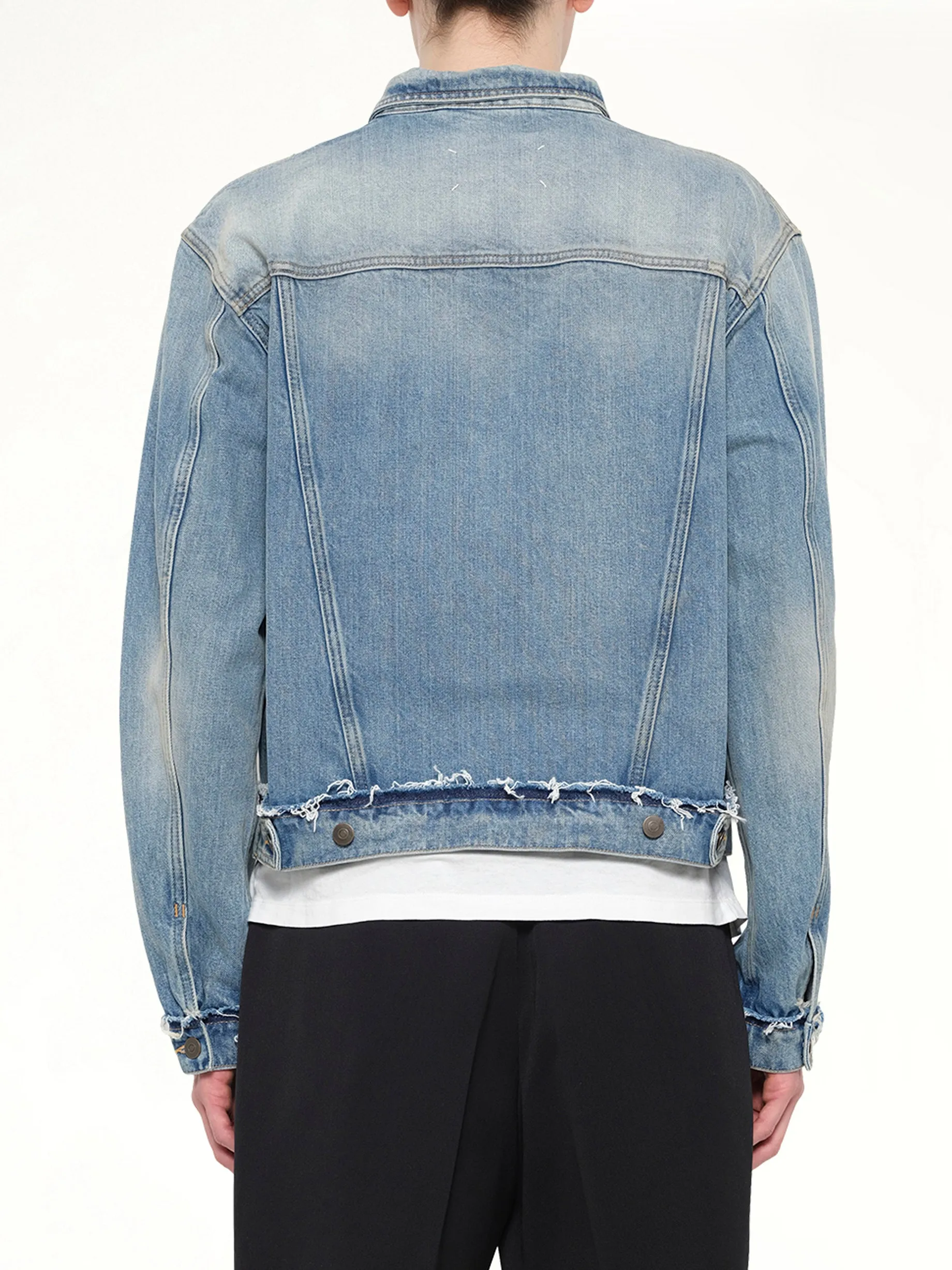 Washed Denim Jacket in Blue sold by MARAIS product image thumbnail 5