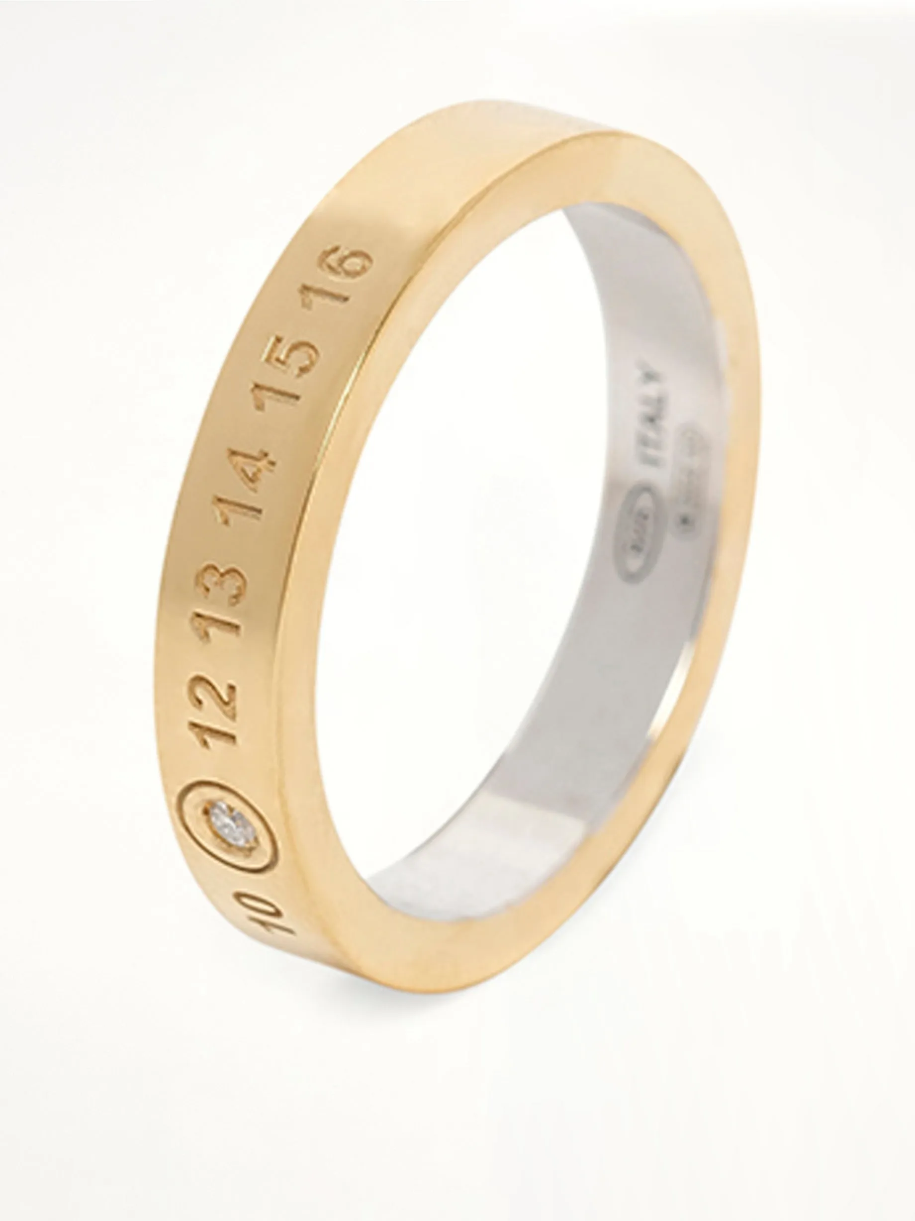Lab-Grown Diamond Number Ring 4mm in Gold Coated Silver sold by MARAIS product image thumbnail 2