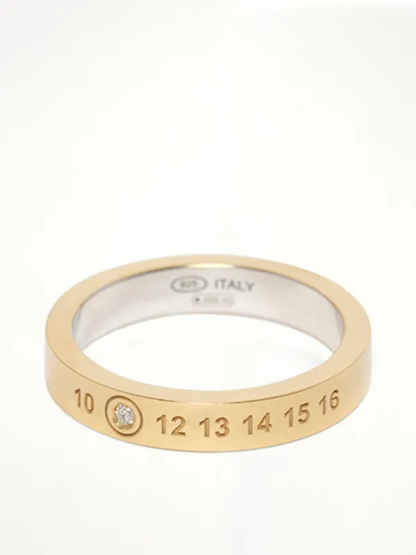 Lab-Grown Diamond Number Ring 4mm in Gold Coated Silver sold by MARAIS