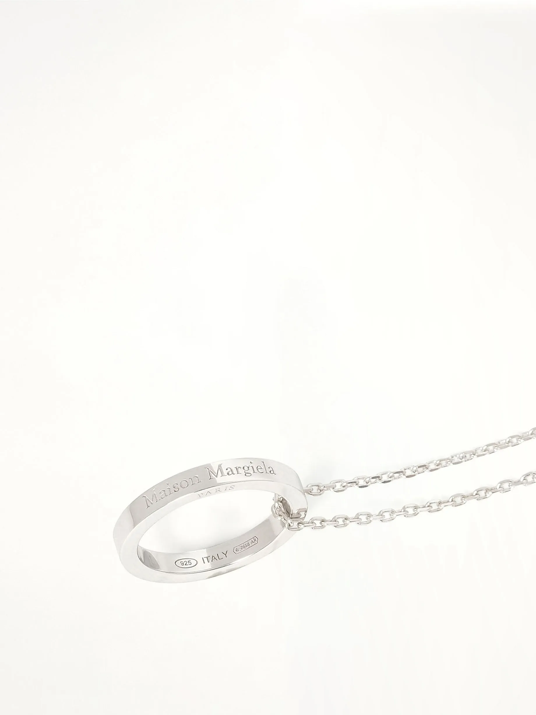 Logo Reference Necklace with Ring 3mm in Gold Coated Silver sold by MARAIS product image thumbnail 2