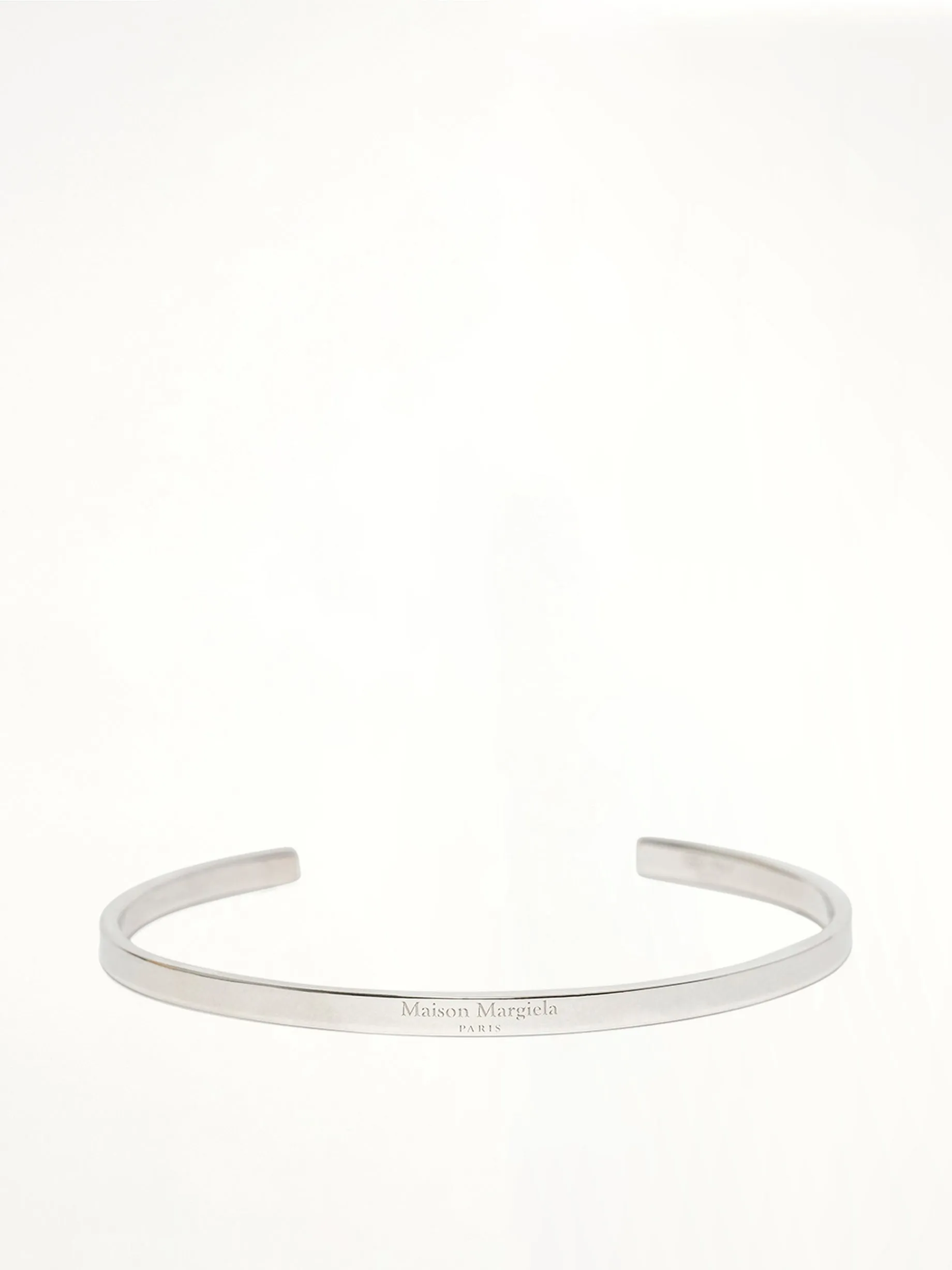 Logo Reference Cuff 4mm in Silver sold by MARAIS