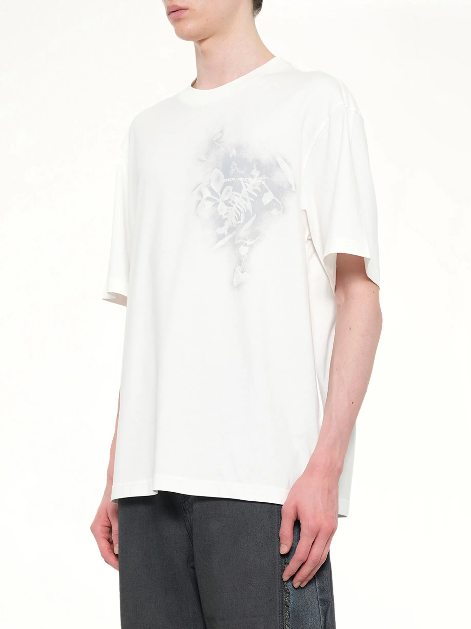 Spray Painted Plants Dye T-Shirt in White sold by MARAIS product image thumbnail 3